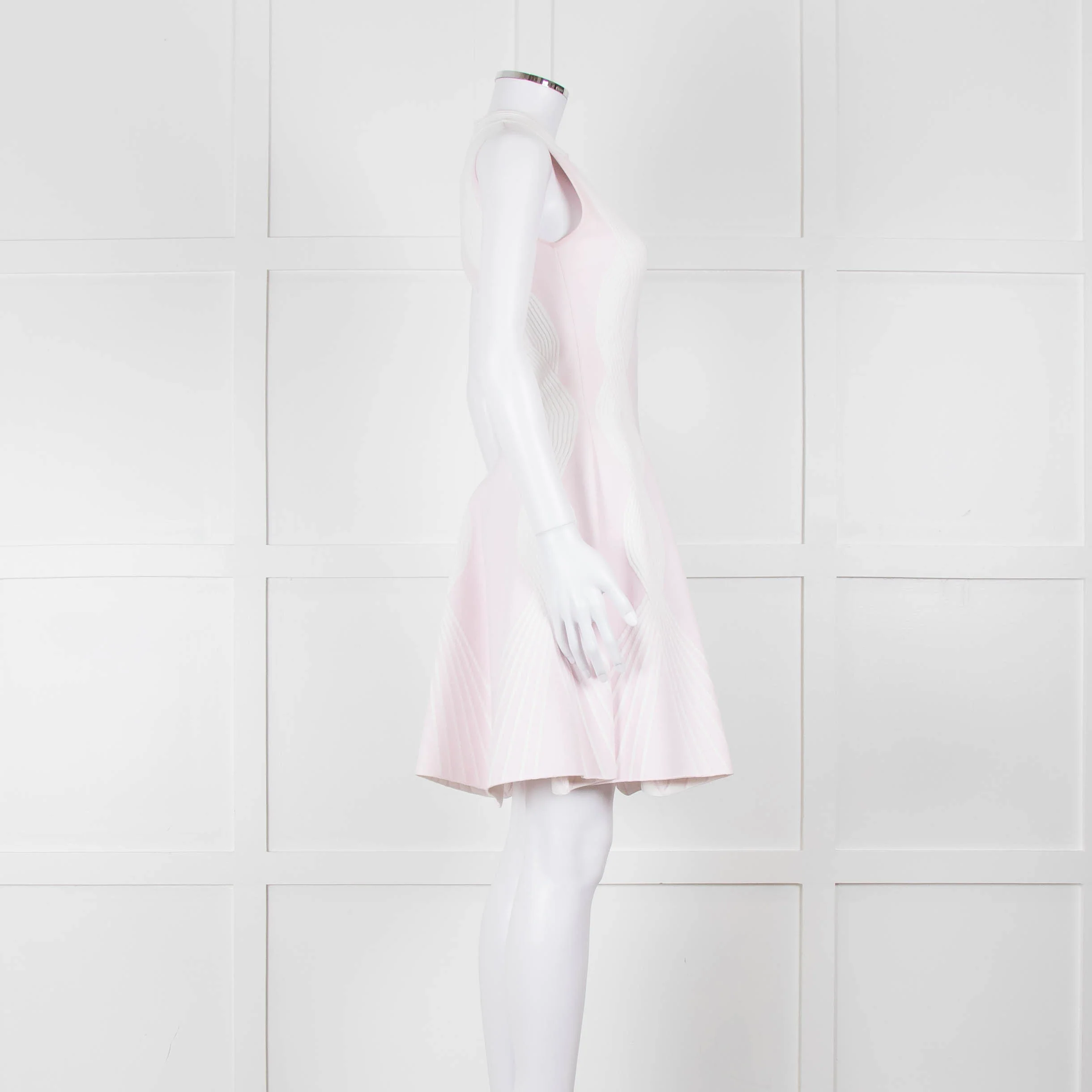 Antonino Valenti Pale Pink Knitted Fit and Flare Dress - Image 3