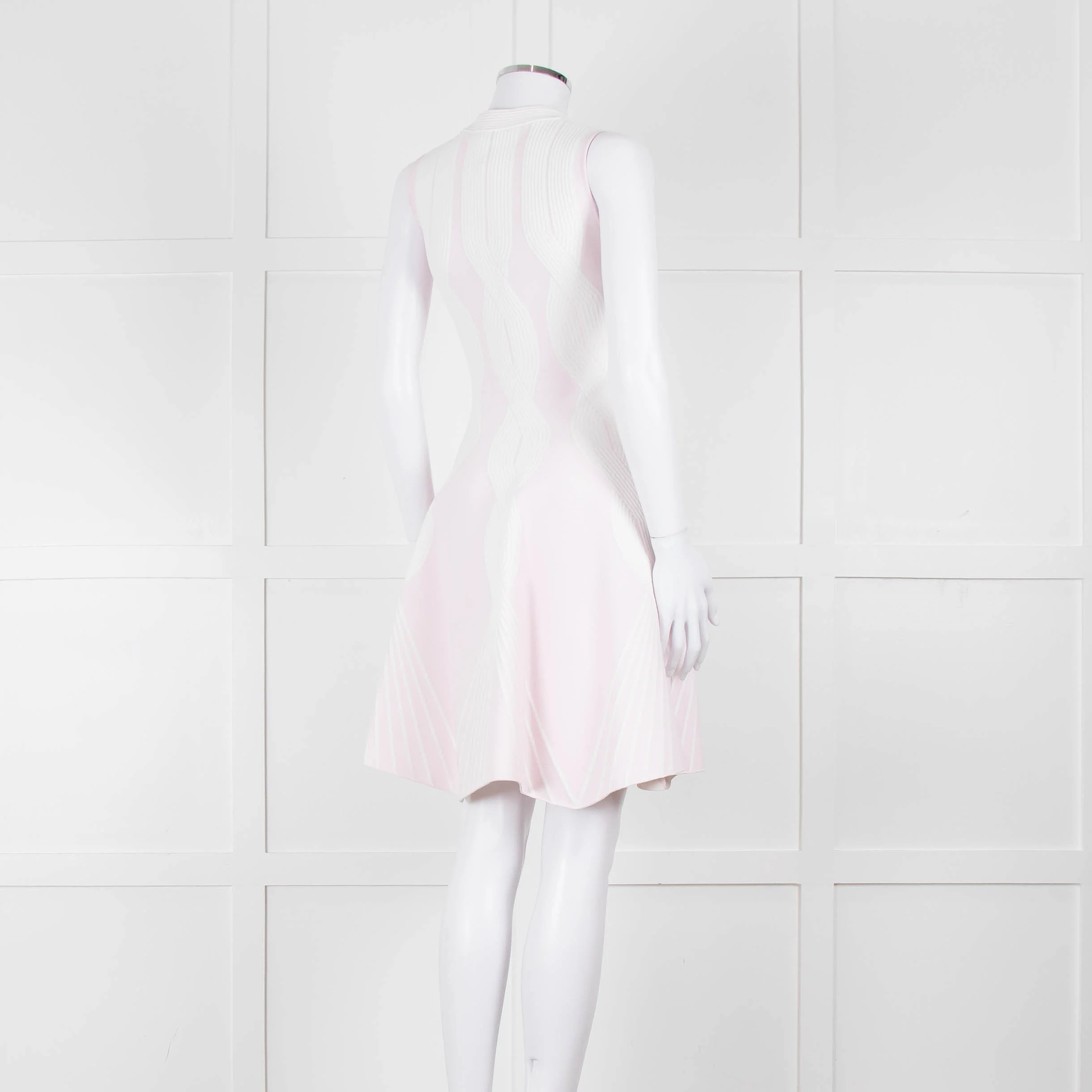 Antonino Valenti Pale Pink Knitted Fit and Flare Dress - Image 4