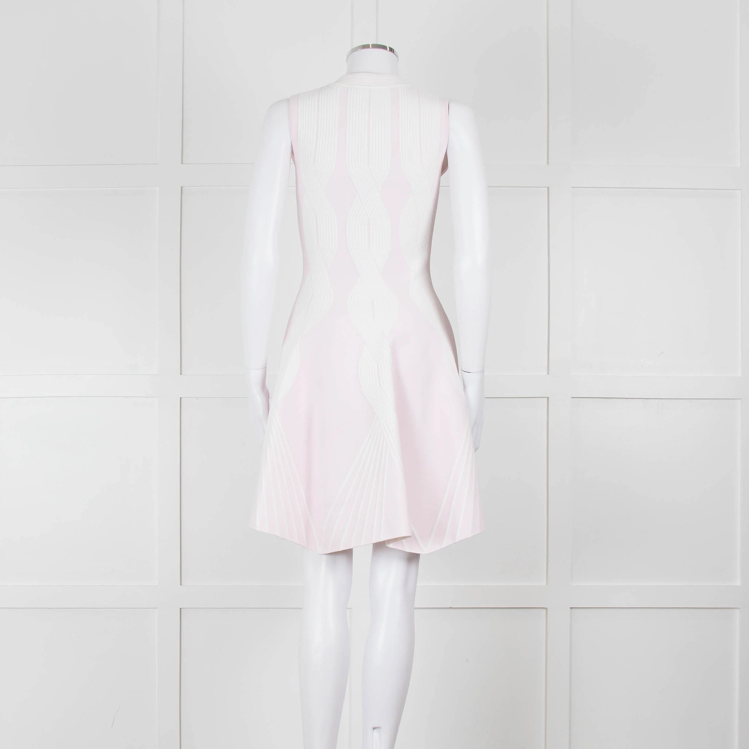 Antonino Valenti Pale Pink Knitted Fit and Flare Dress - Image 5