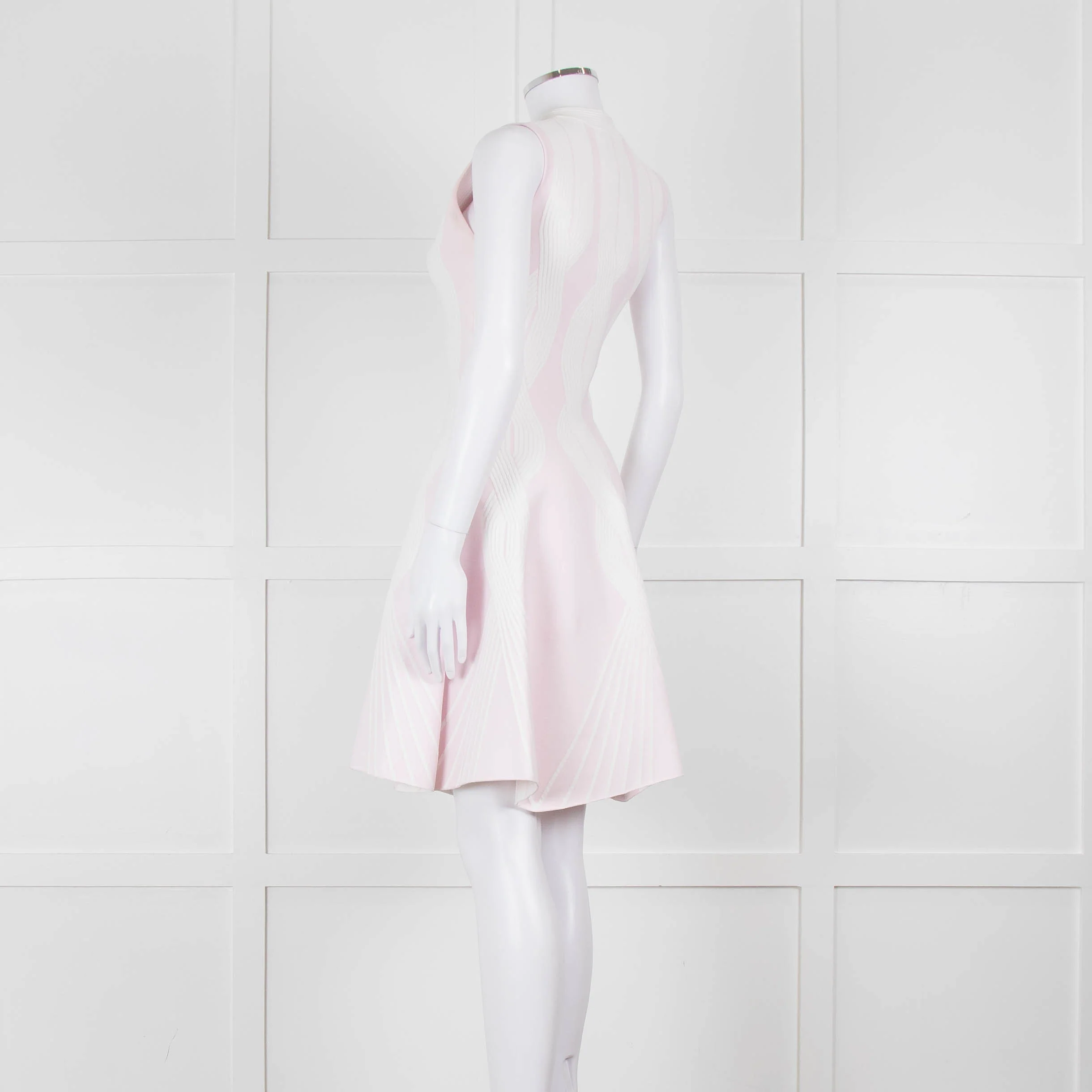 Antonino Valenti Pale Pink Knitted Fit and Flare Dress - Image 6