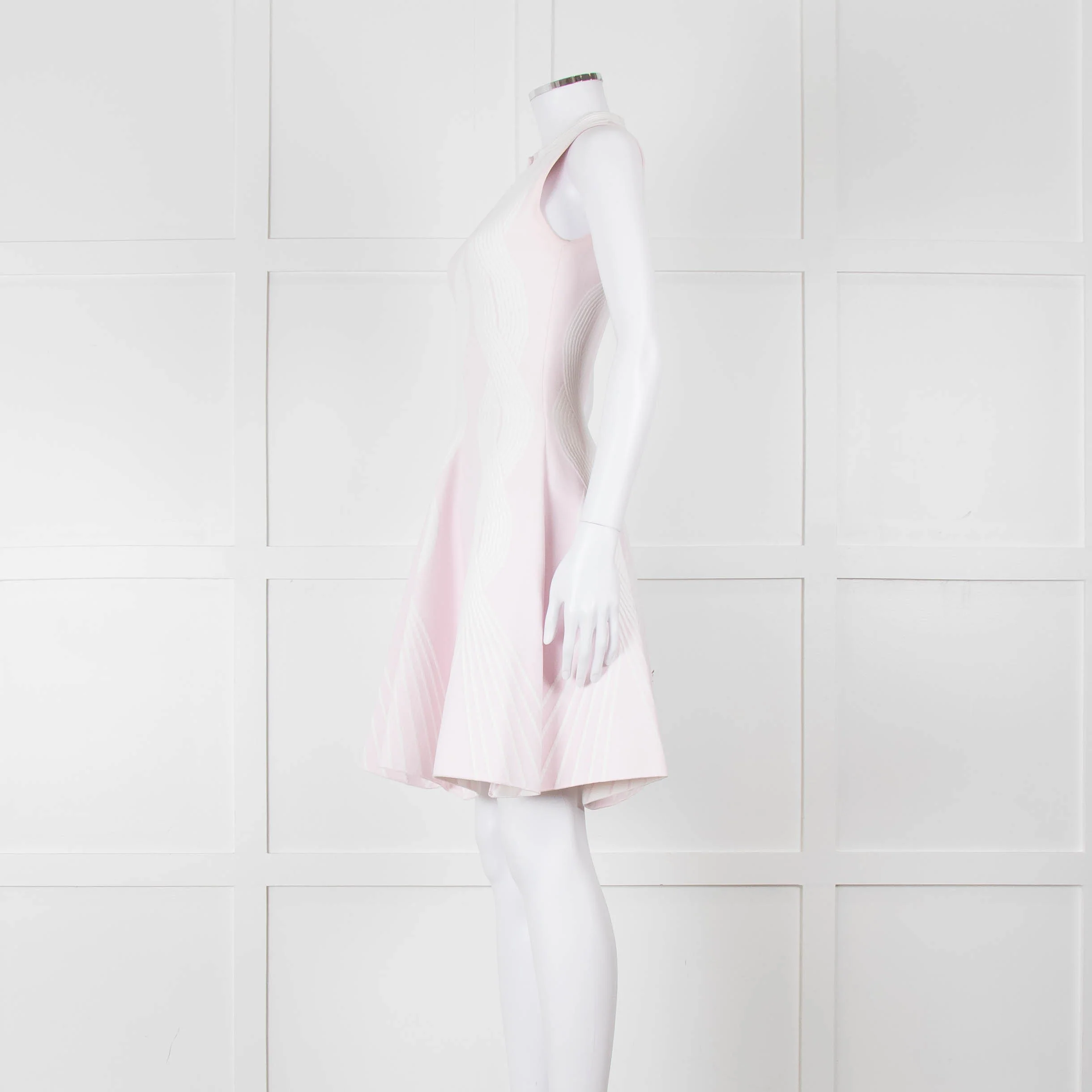 Antonino Valenti Pale Pink Knitted Fit and Flare Dress - Image 7