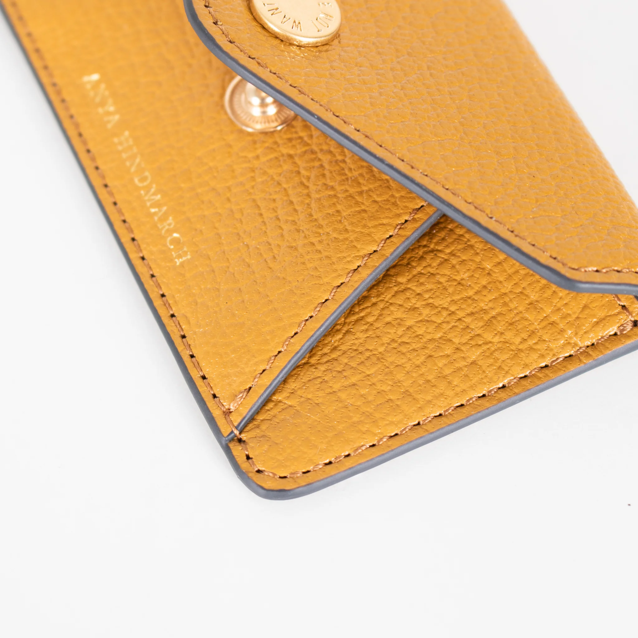 Anya Hindmarch Mustard Card Pouch for Phone - Image 11