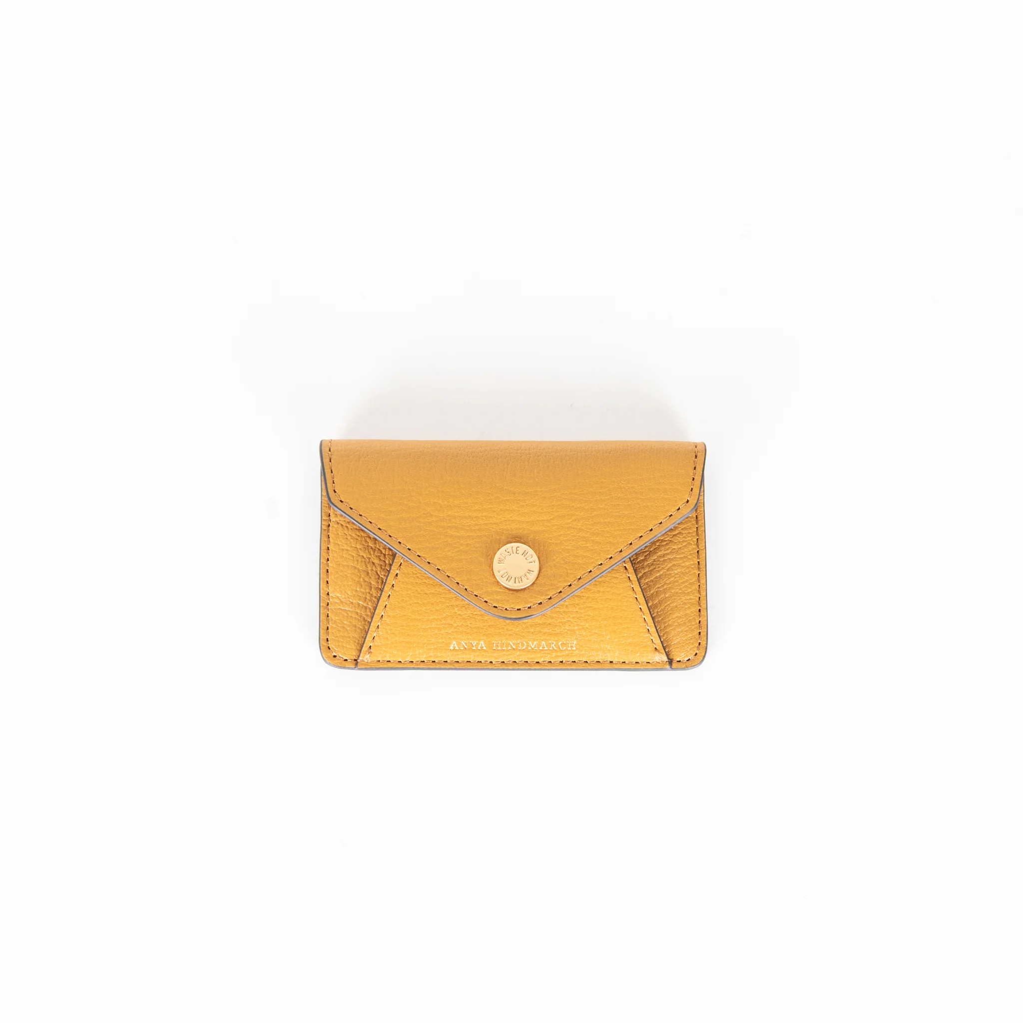 Anya Hindmarch Mustard Card Pouch for Phone - Image 5