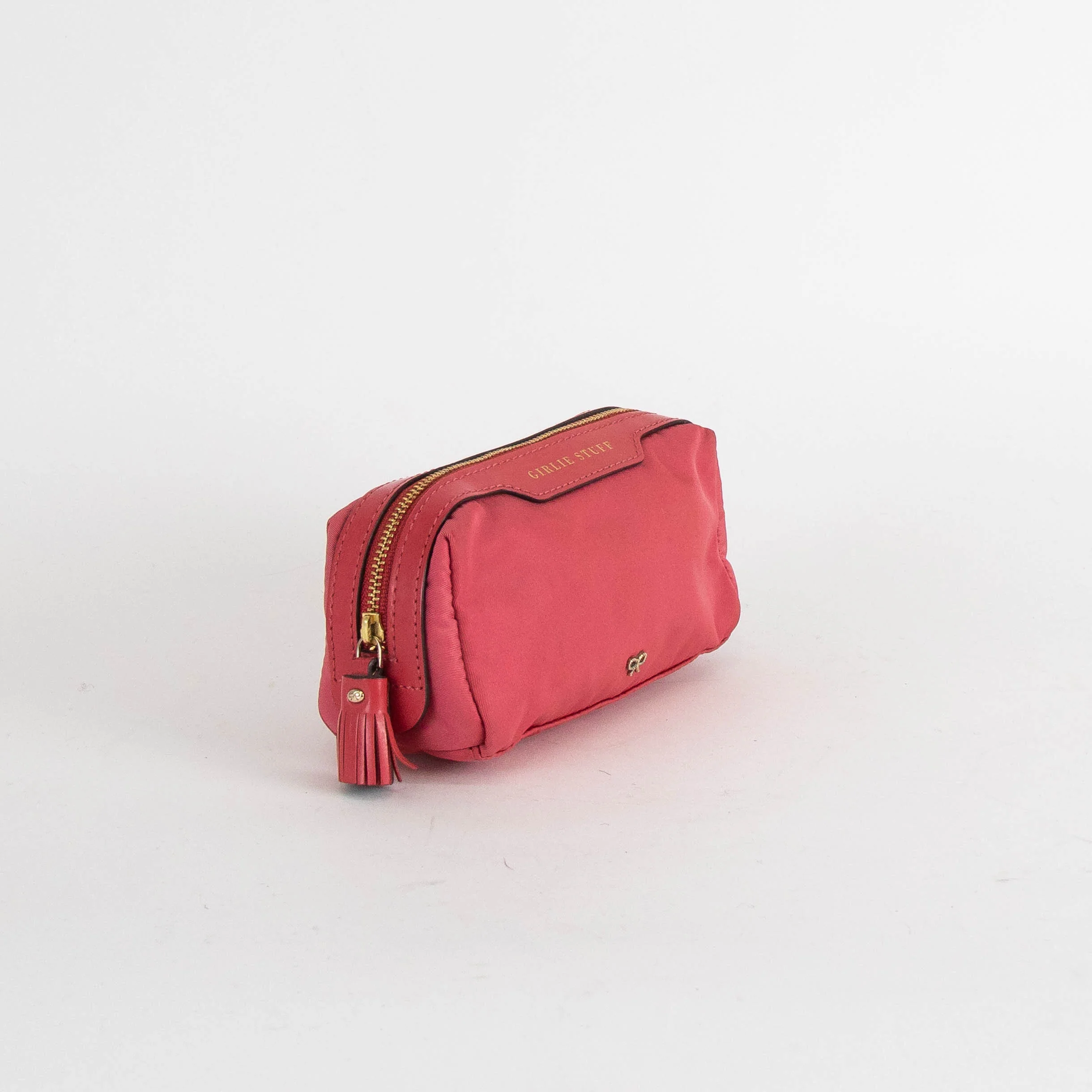 Anya Hindmarch Pink Canvas Girlie Stuff Pouch - Image 6