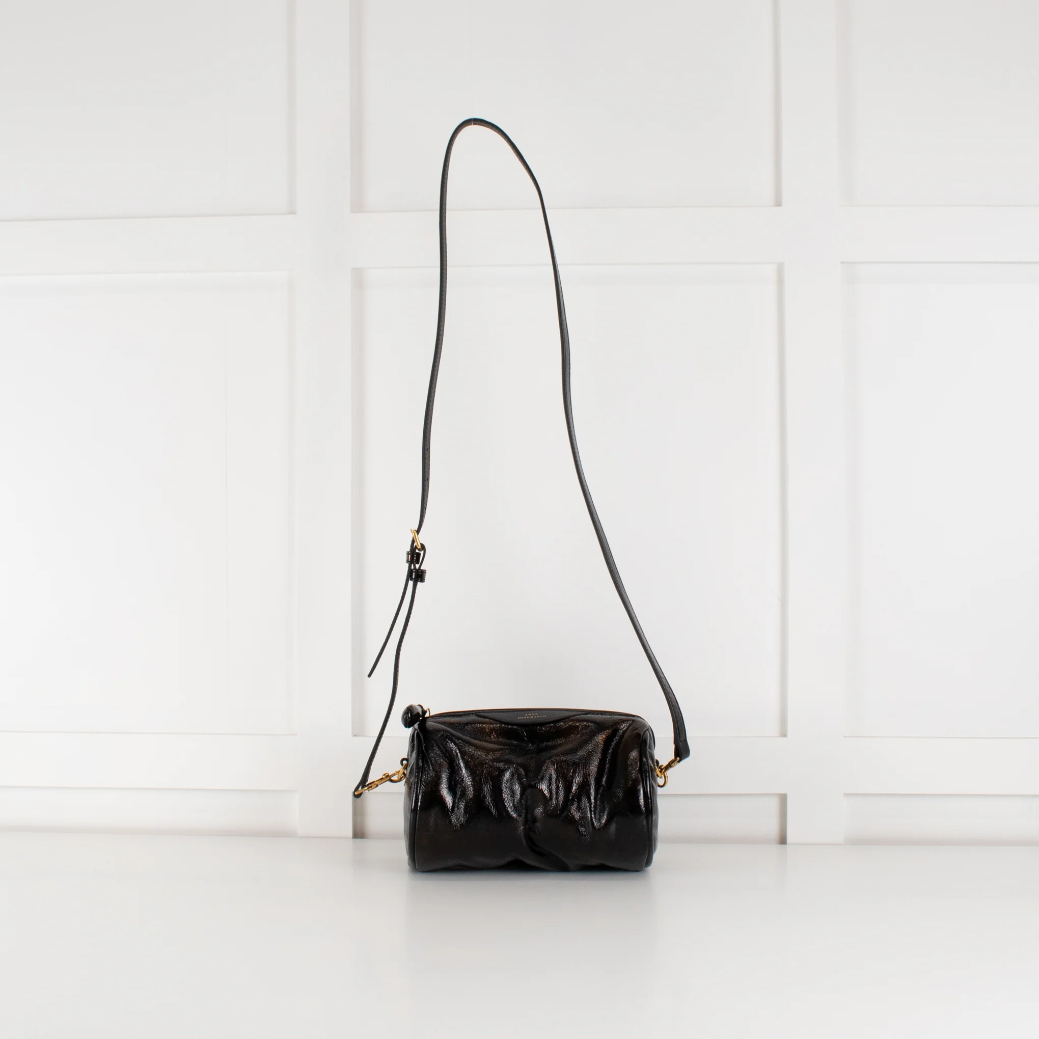 Anya Hindmarch Black And Bronze Chubby Barrel Bag - Image 2