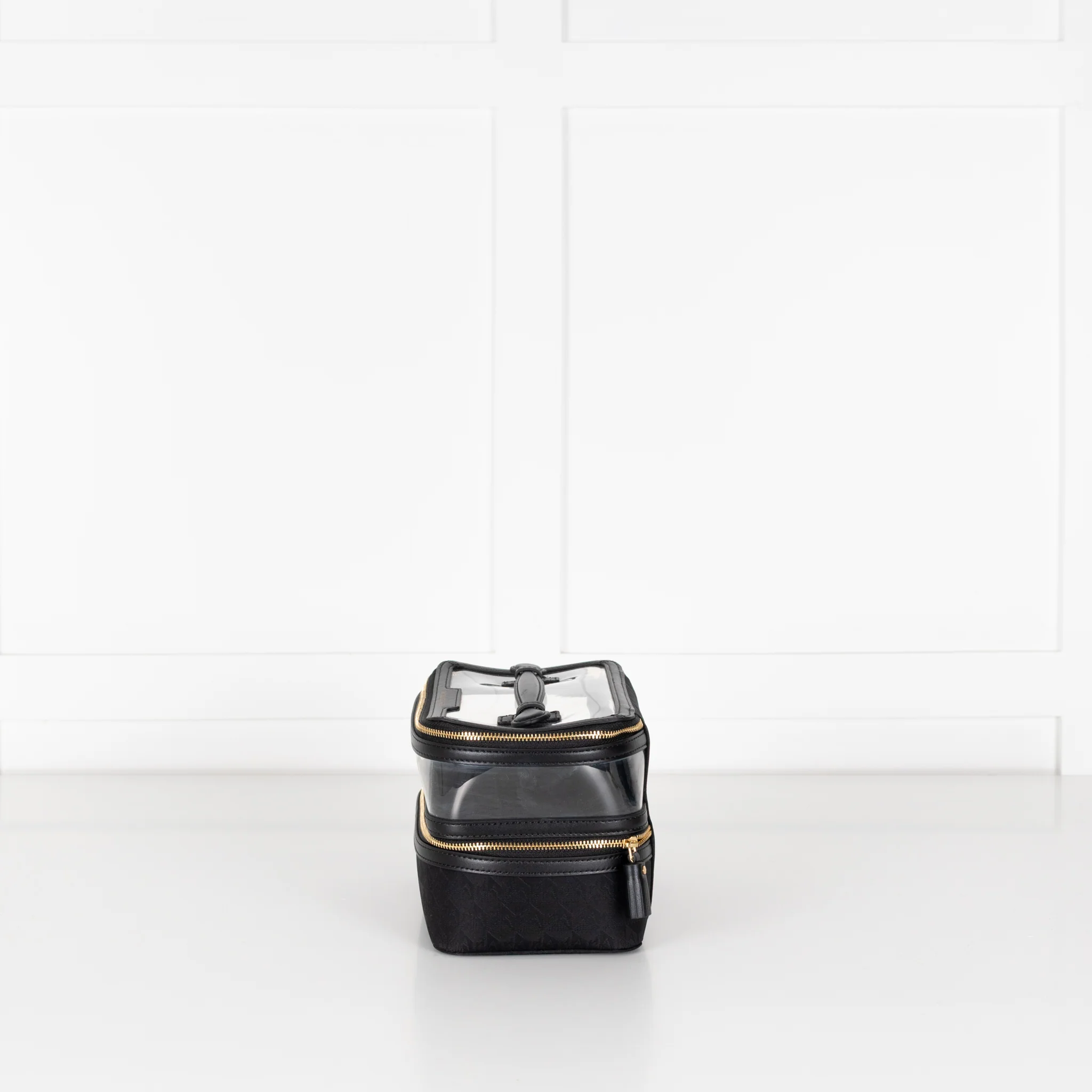 Anya Hindmarch Black Double Decker Makeup Bag - Image 3