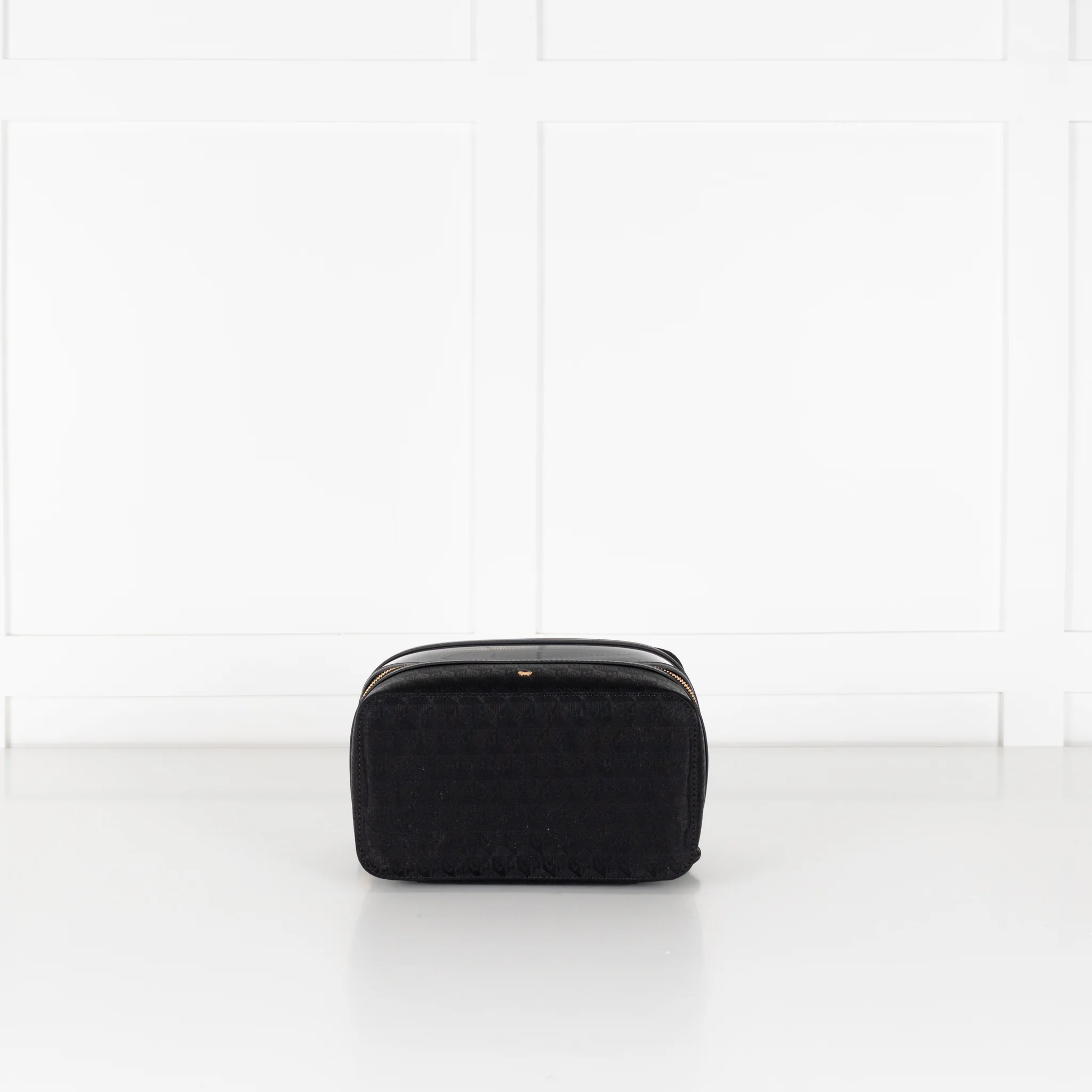 Anya Hindmarch Black Double Decker Makeup Bag - Image 6