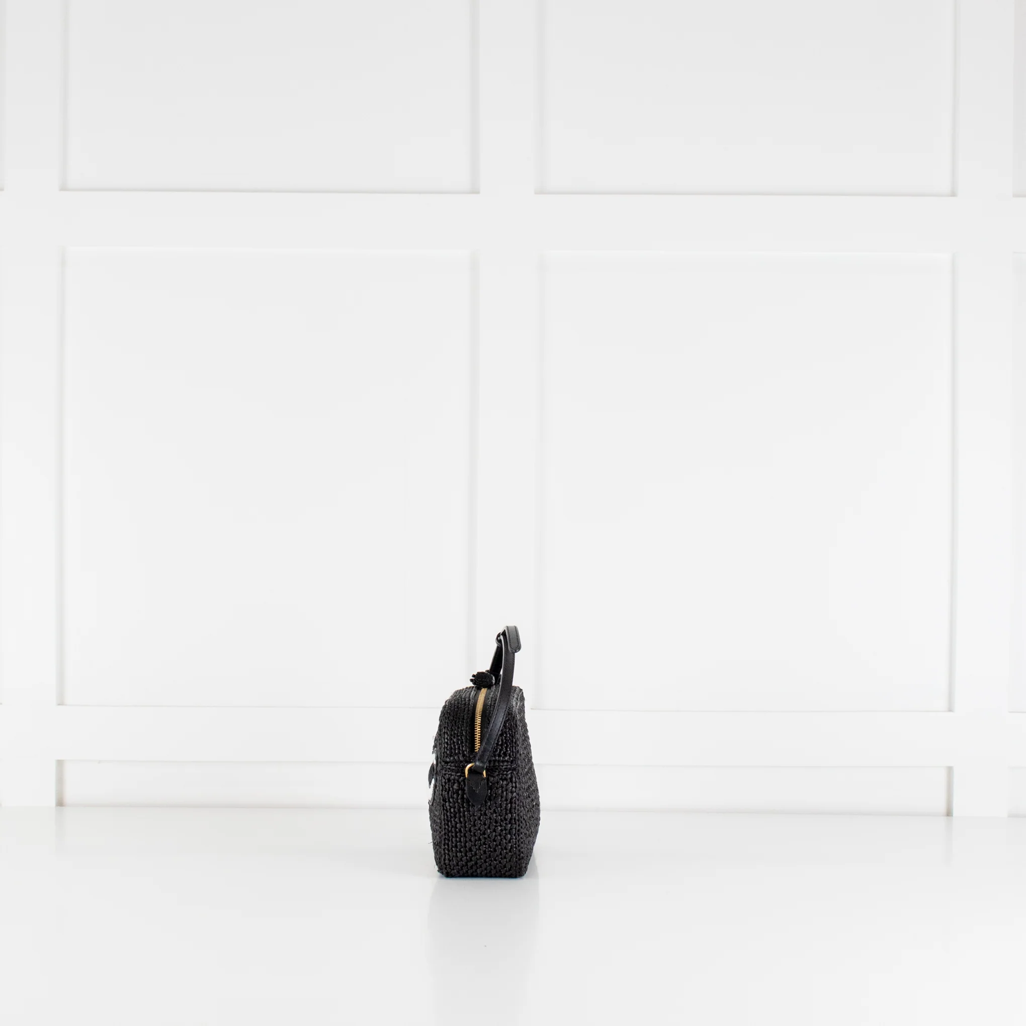 Anya Hindmarch Black Eyes Woven Crossbody Bag - Image 4