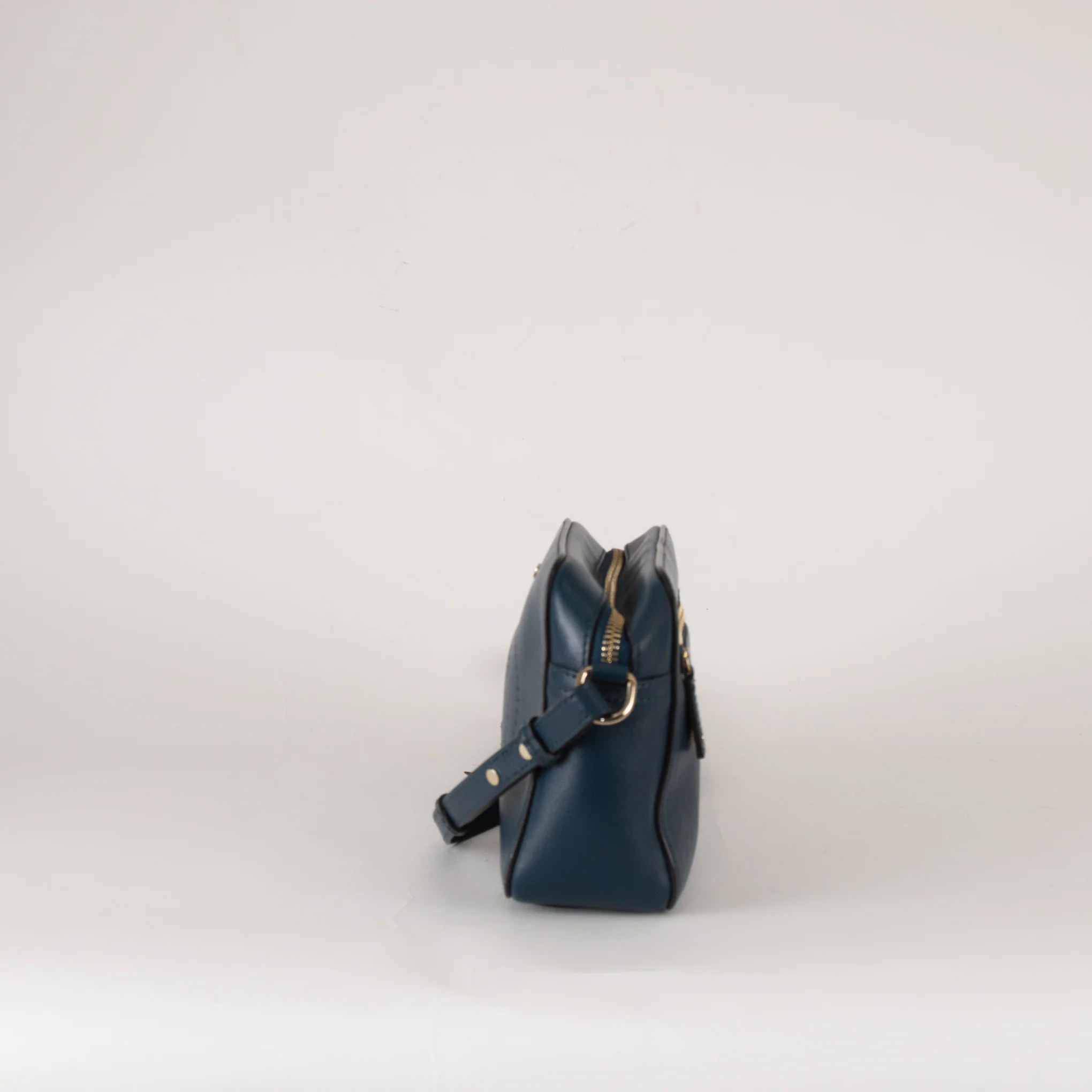 Anya Hindmarch Blue Leather Smiley Face Crossbody Bag - Image 6
