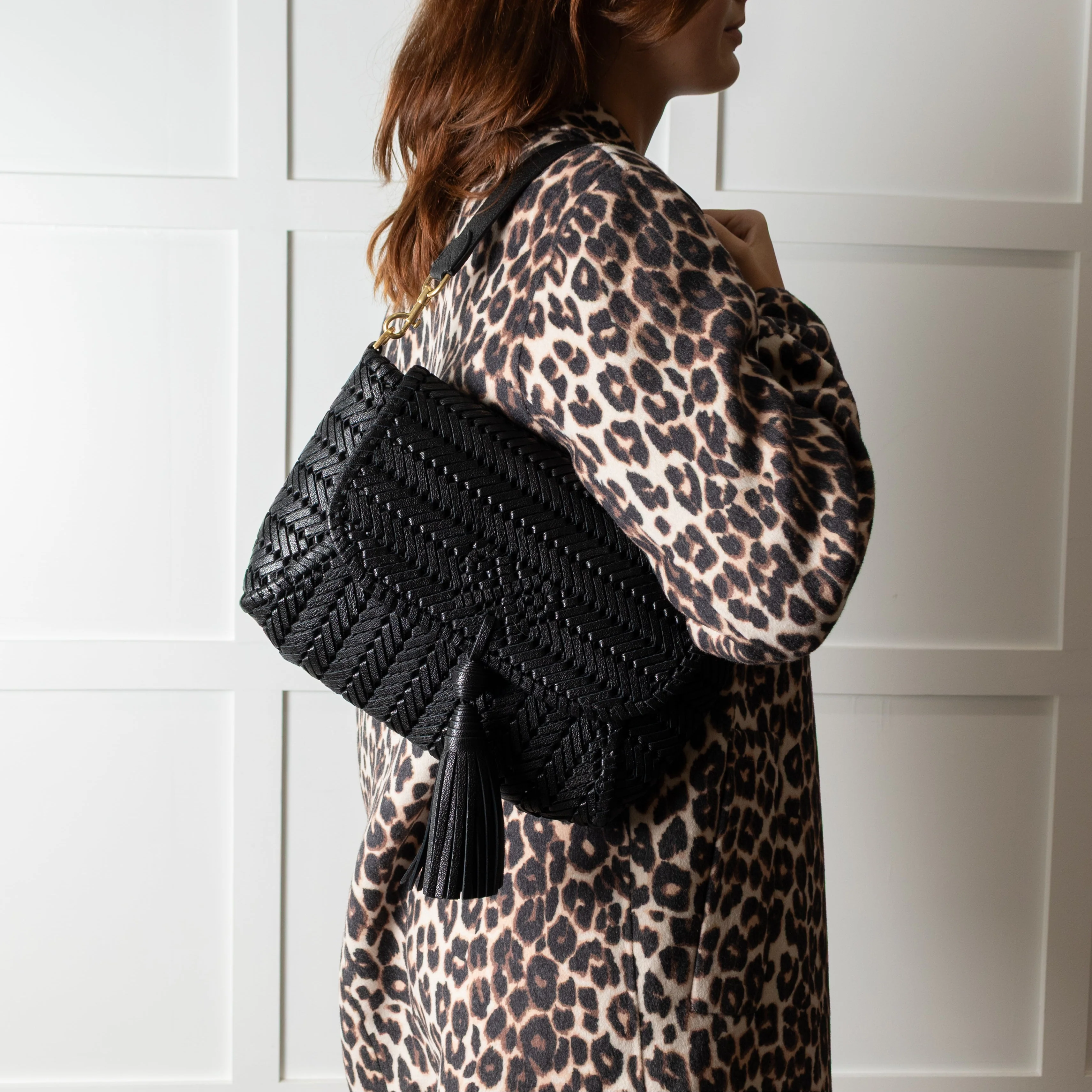 Anya Hindmarch Black Neeson Tassel Woven Bag - Image 2