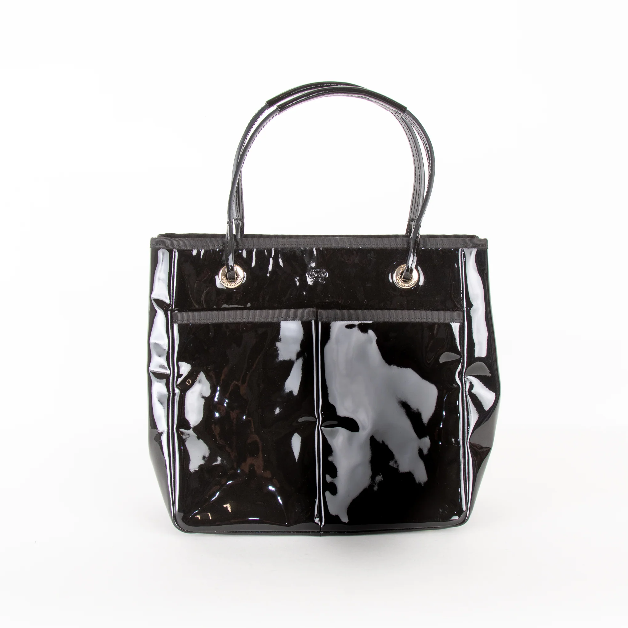 Anya Hindmarch Black Patent Leather Tote Bag