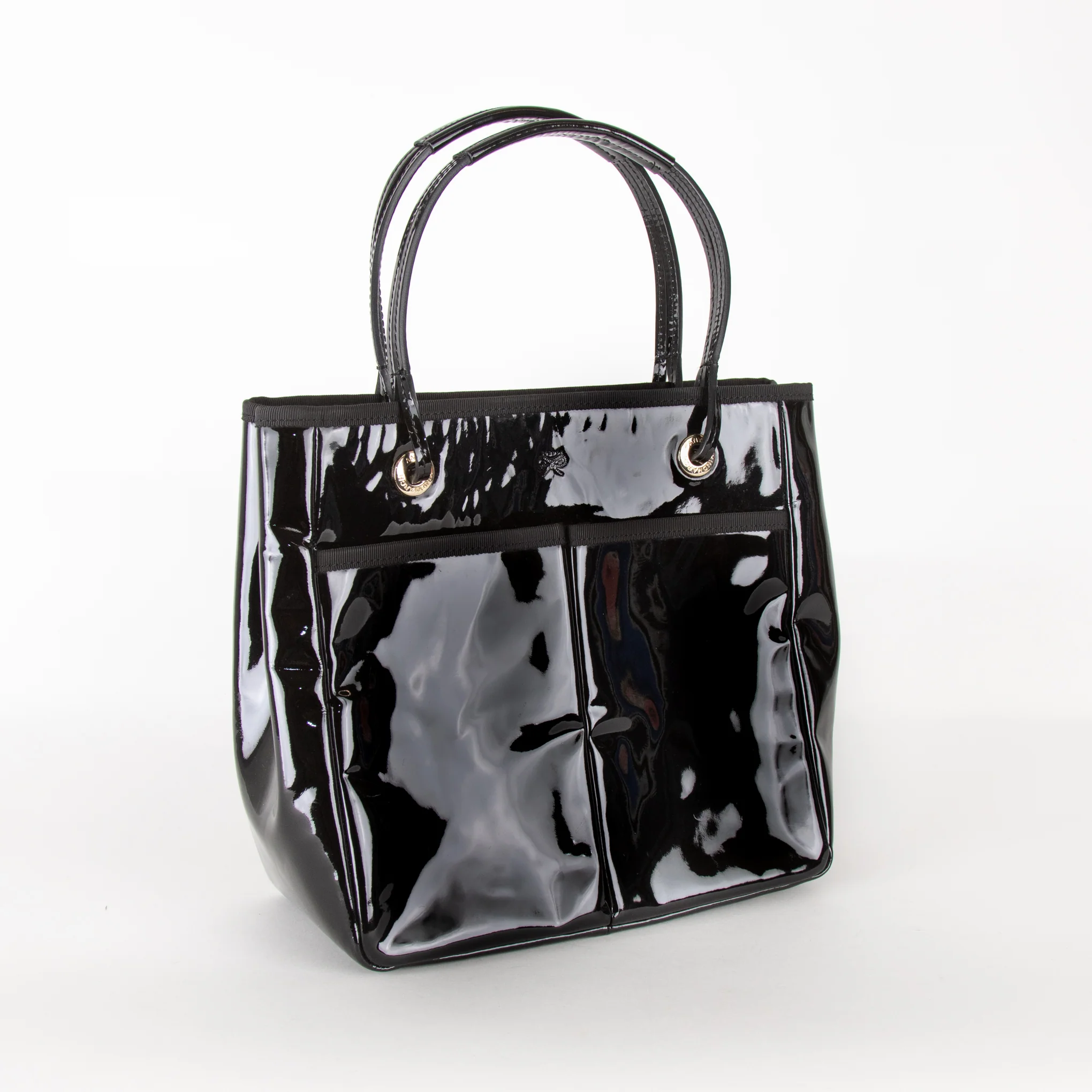Anya Hindmarch Black Patent Leather Tote Bag - Image 2