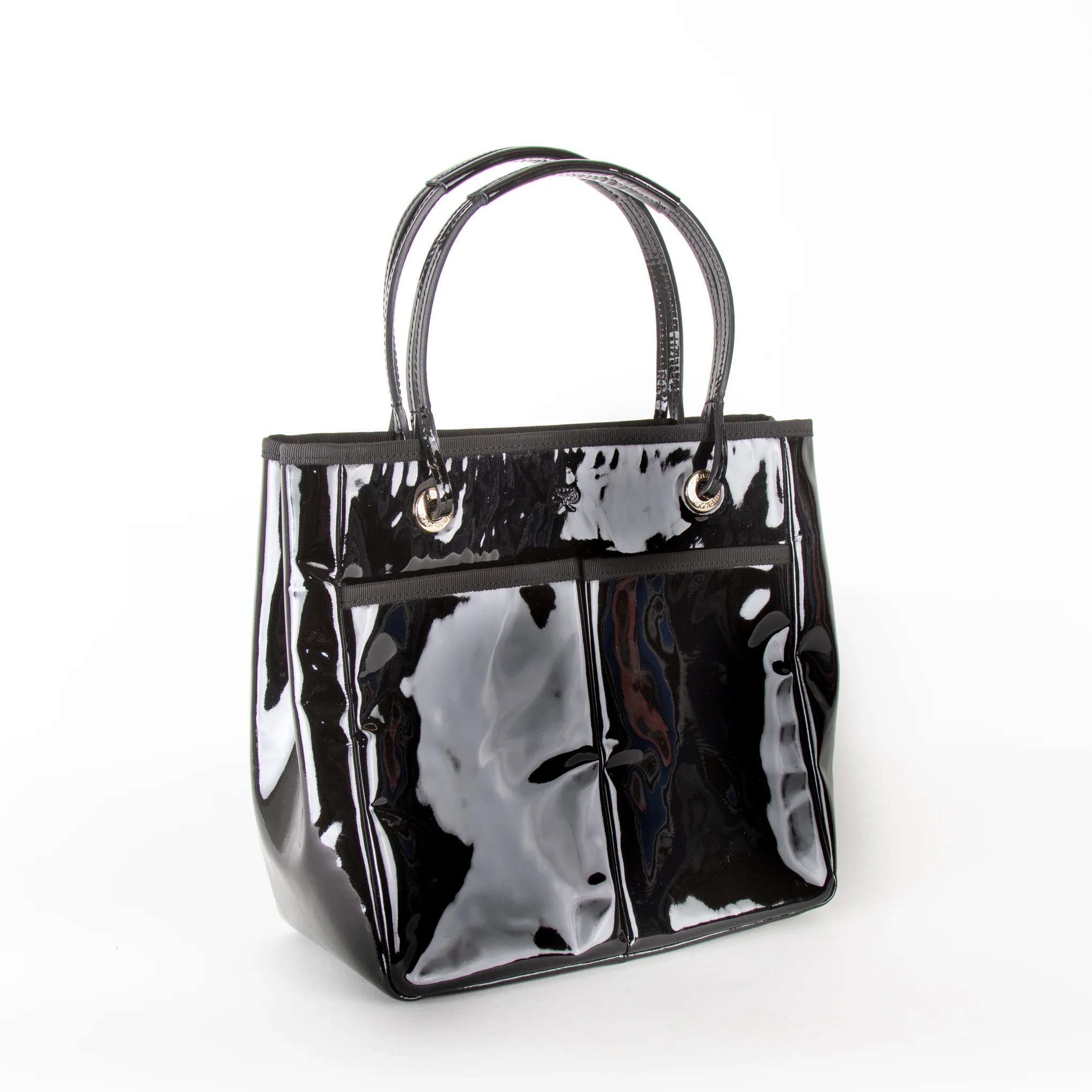 Anya Hindmarch Black Patent Leather Tote Bag - Image 8