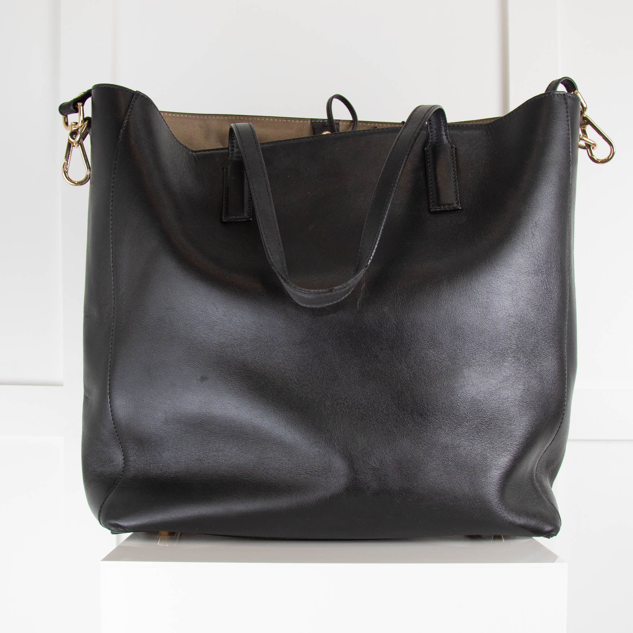 Anya Hindmarch Black Perforated Smiley Face Tote - Image 5
