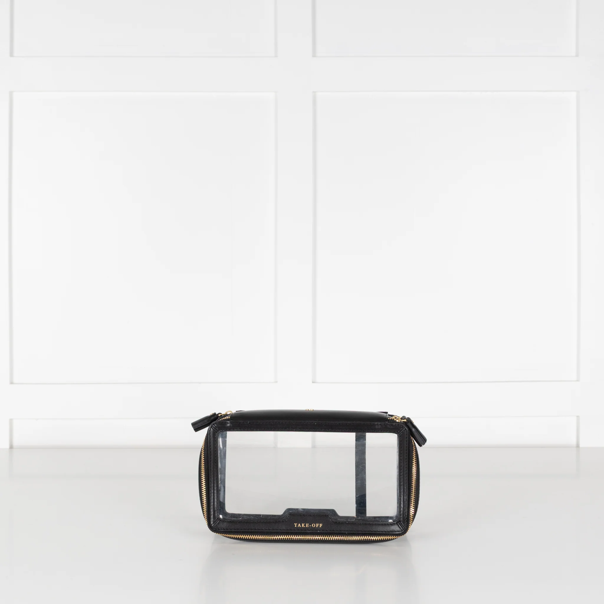Anya Hindmarch Black Touch Down Makeup Bag