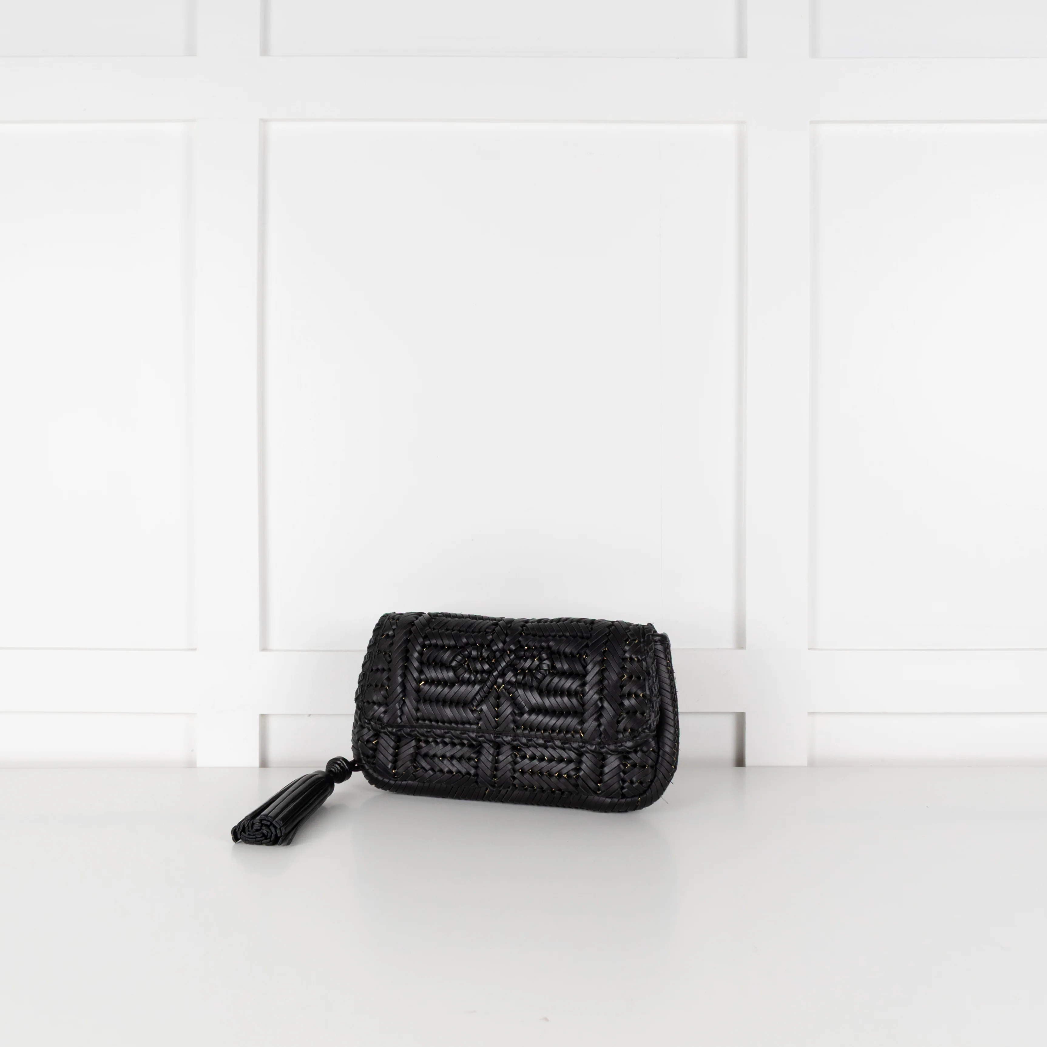 Anya Hindmarch Black Woven Leather Clutch - Image 2