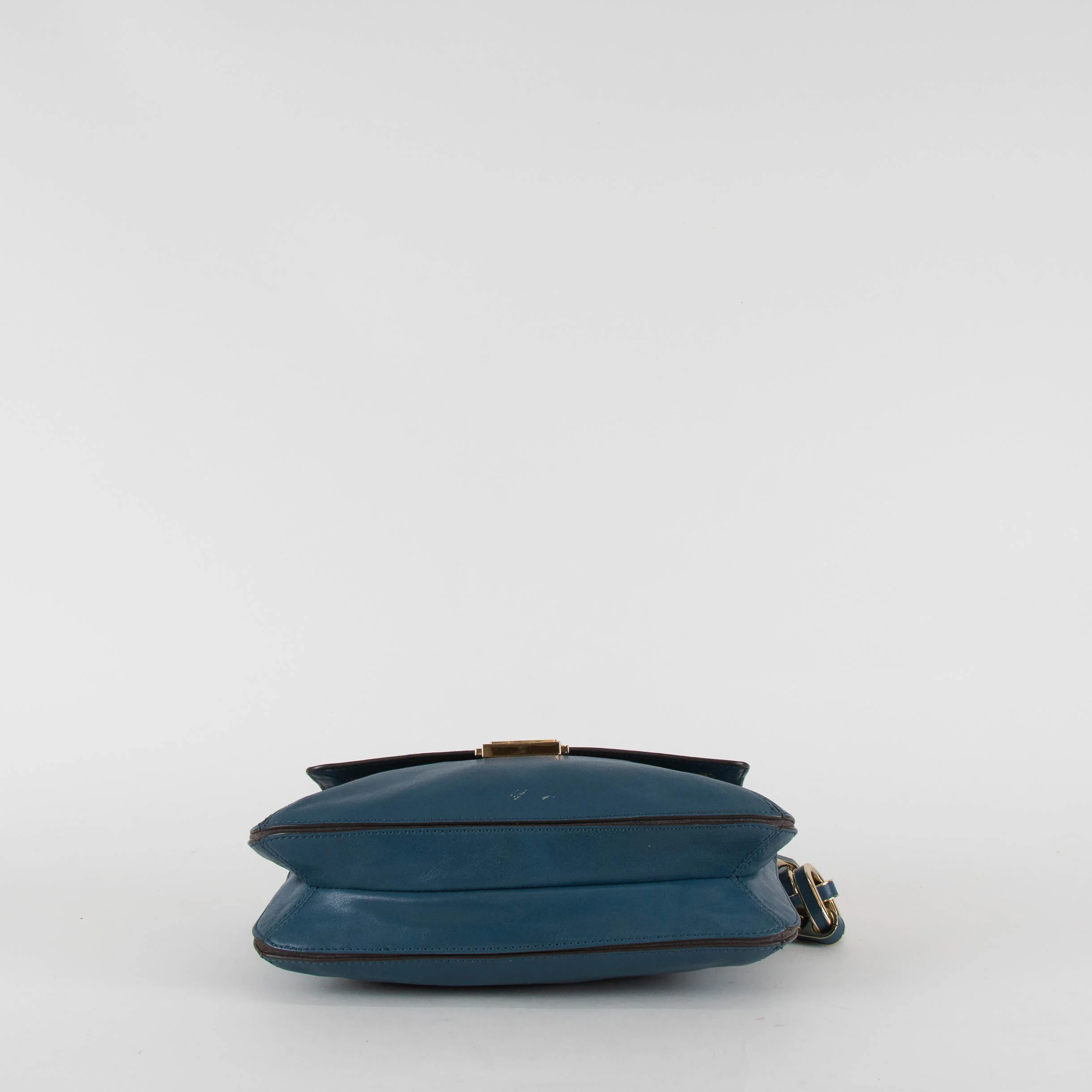 Anya Hindmarch Blue Gold Chunky Chain Shoulder Bag - Image 6