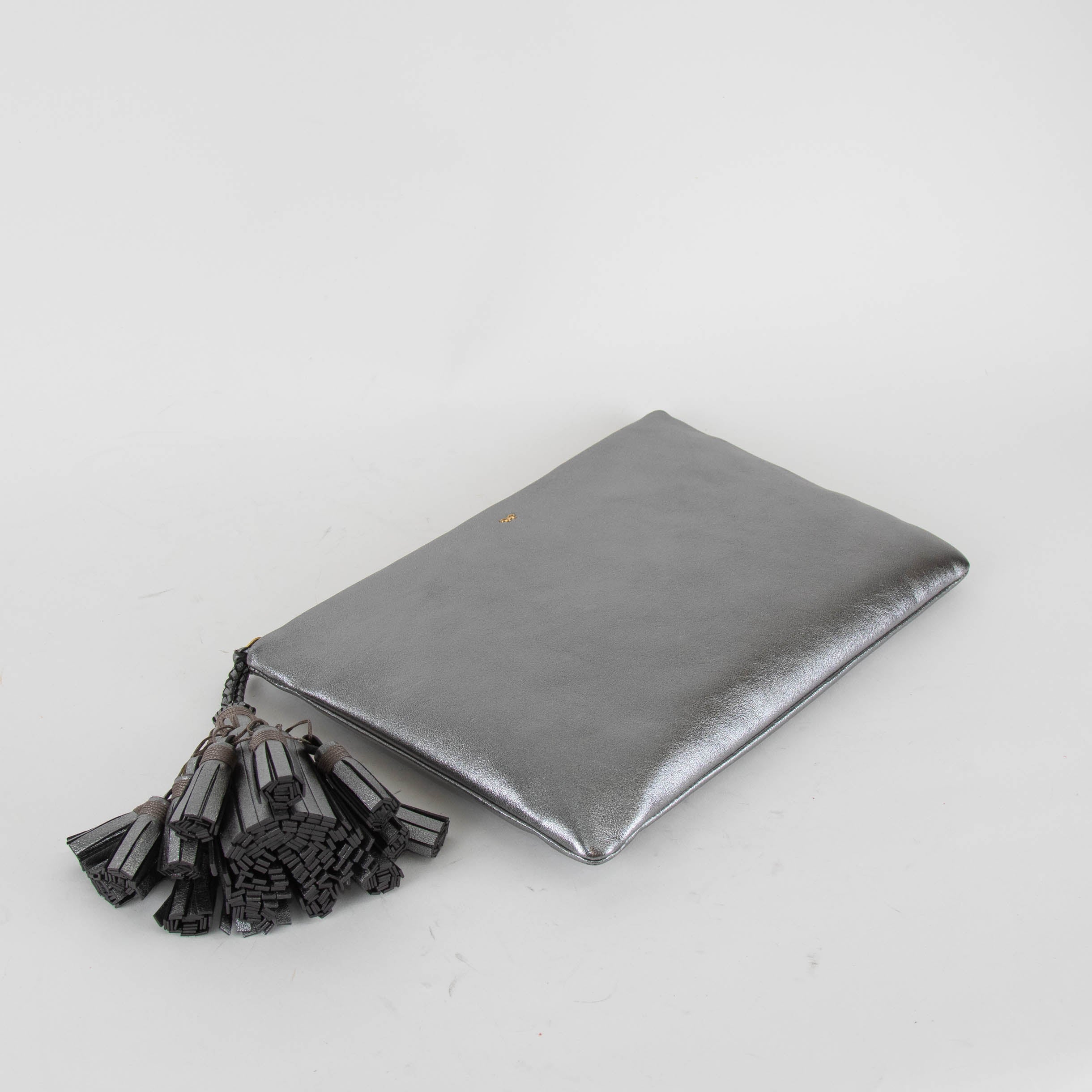 Anya Hindmarch Georgiana Clutch in Metallic Silver - Image 3