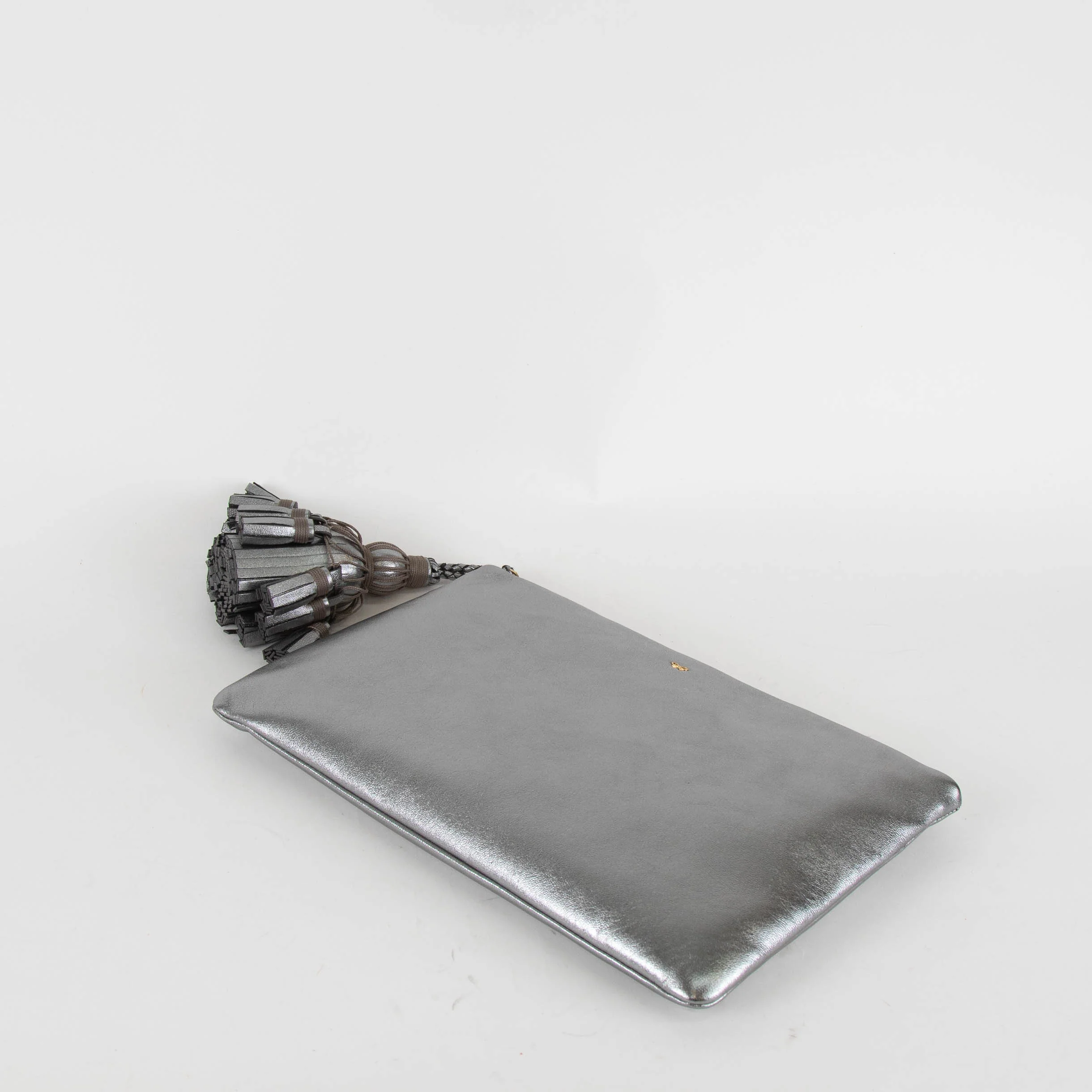 Anya Hindmarch Georgiana Clutch in Metallic Silver - Image 4