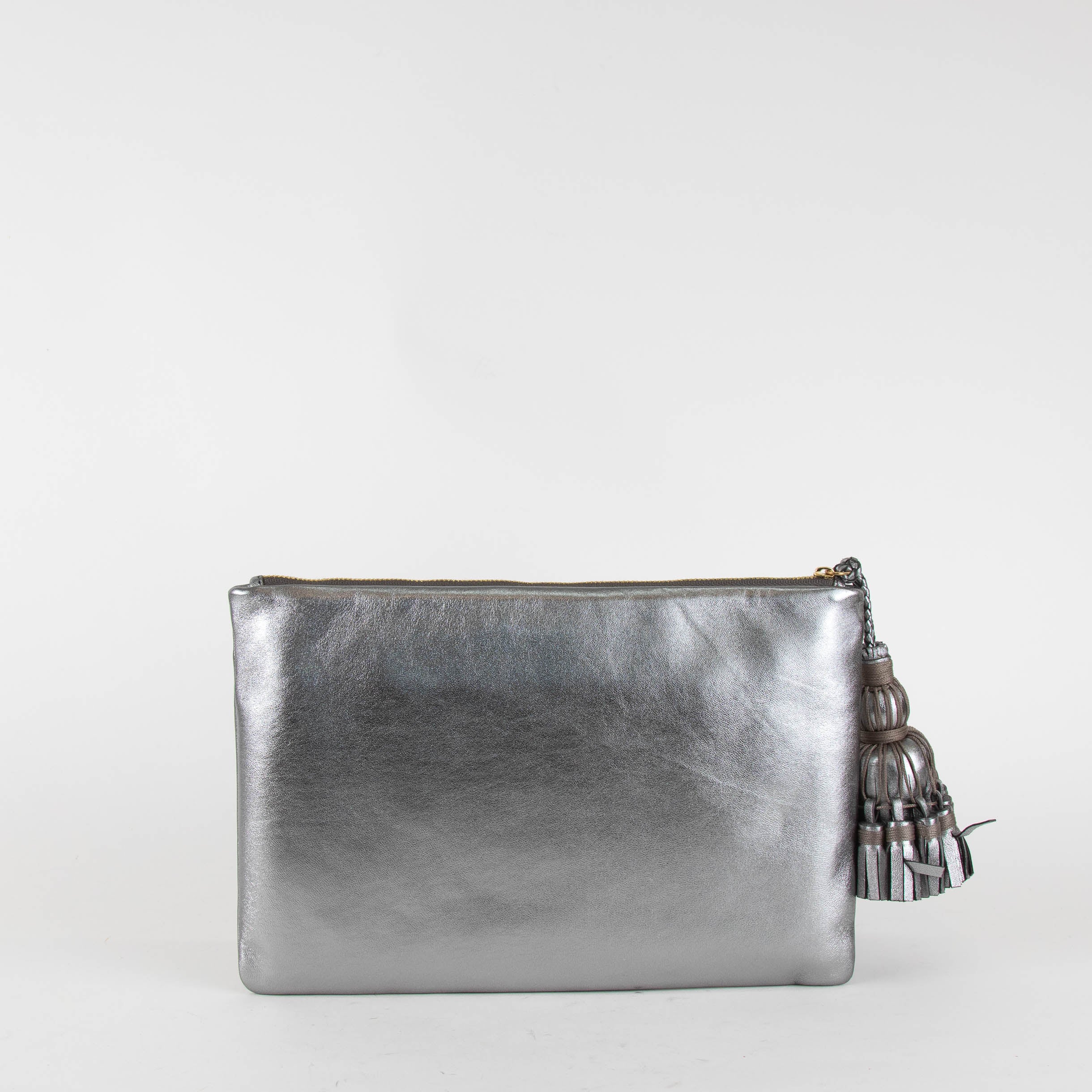 Anya Hindmarch Georgiana Clutch in Metallic Silver - Image 7