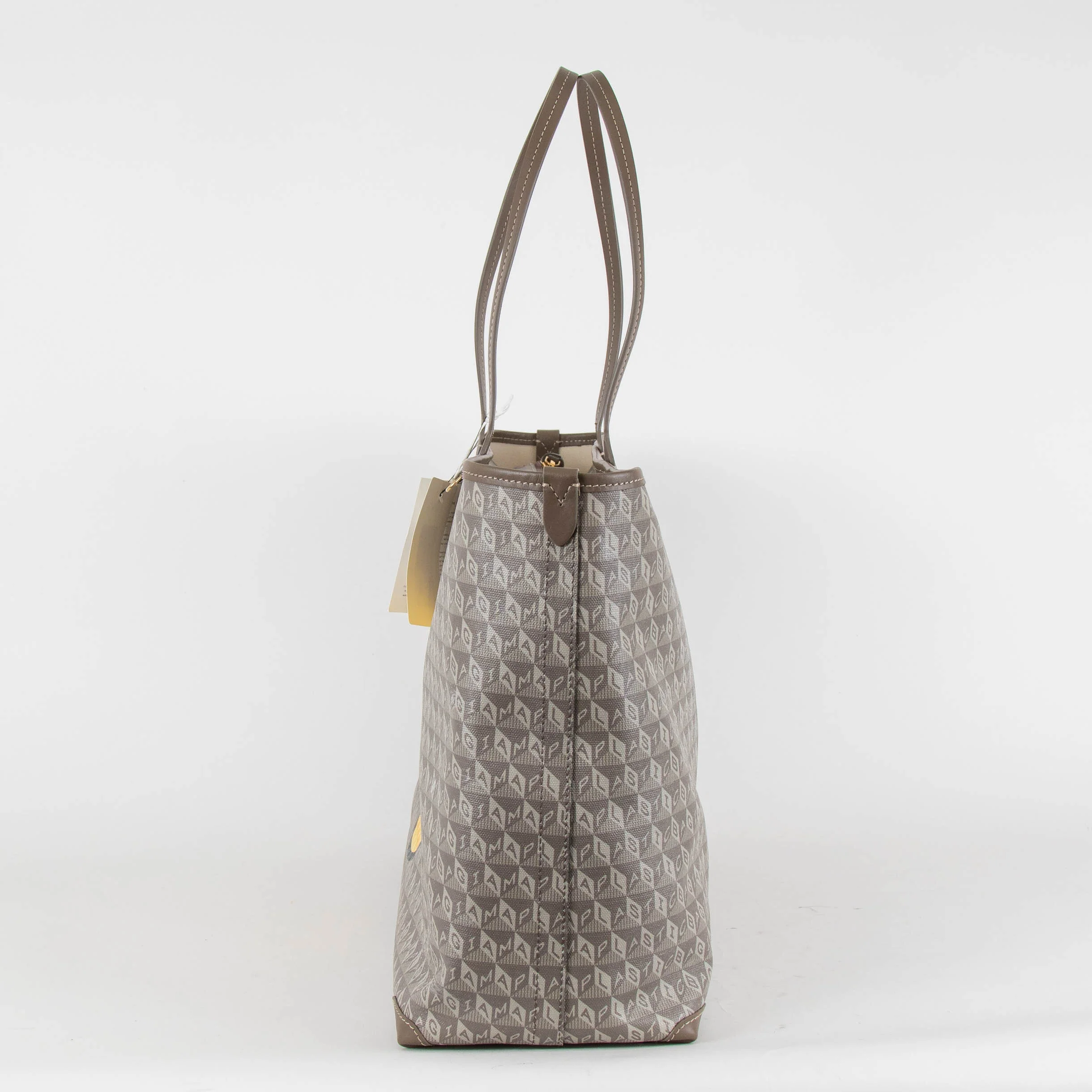 Anya Hindmarch I am a Plastic Bag Wink Zipped Pebble Tote Recycled Canvas - Image 4