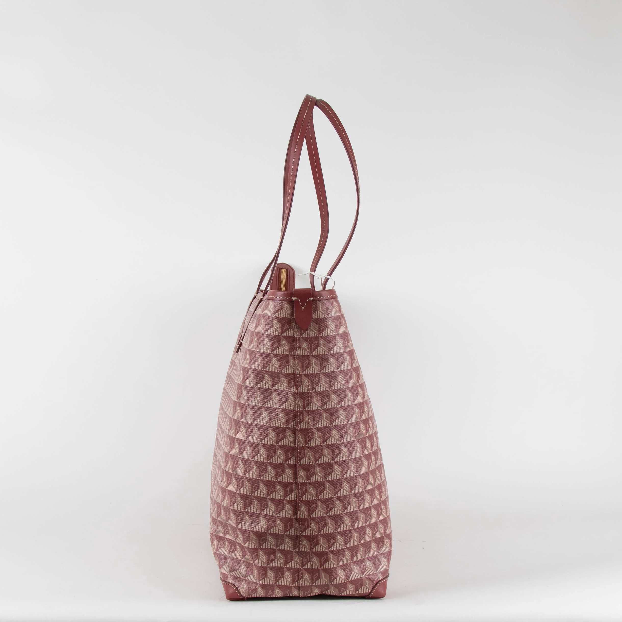 Anya Hindmarch Large I Am A Plastic Bag Damson Red Tote - Image 3