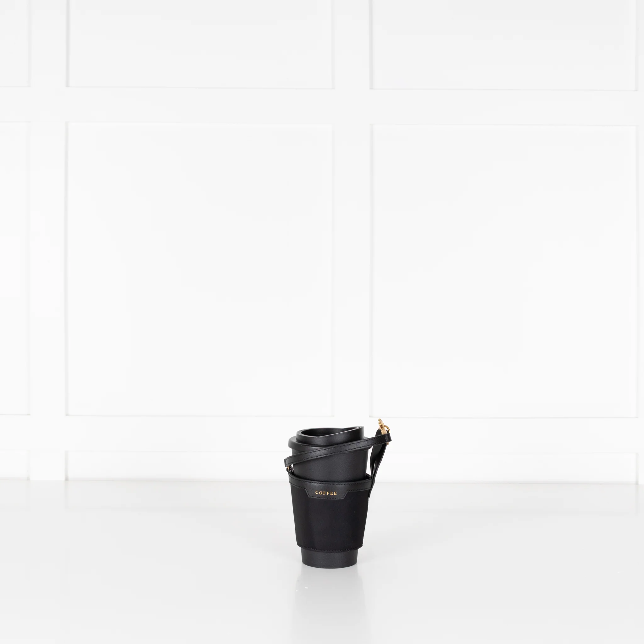Anya Hindmarch Leather-trimmed Recycled Nylon Cup Holder And Travel Mug - Image 4