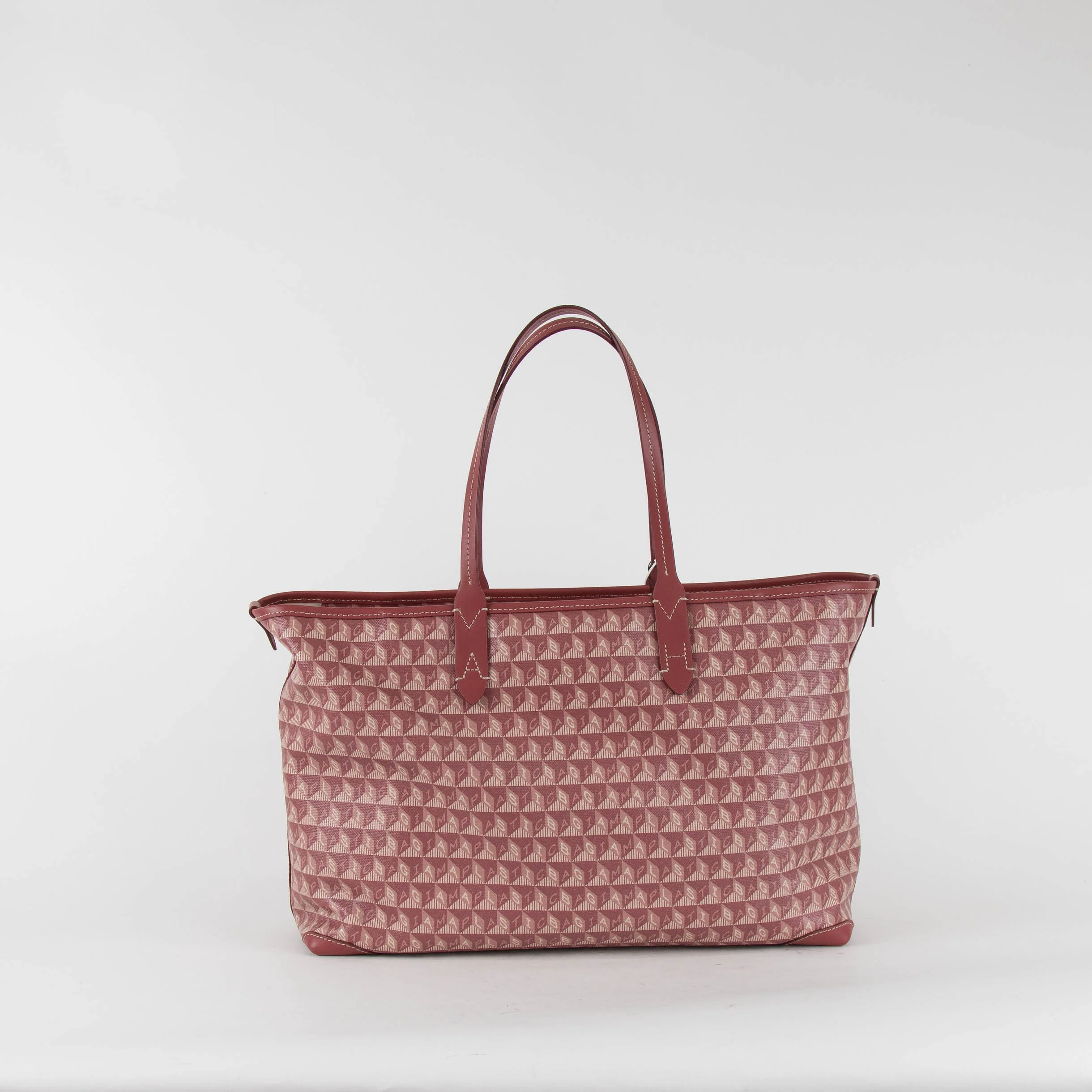 Anya Hindmarch Medium Damson I am a Plastic Bag Zipped Tote - Image 5