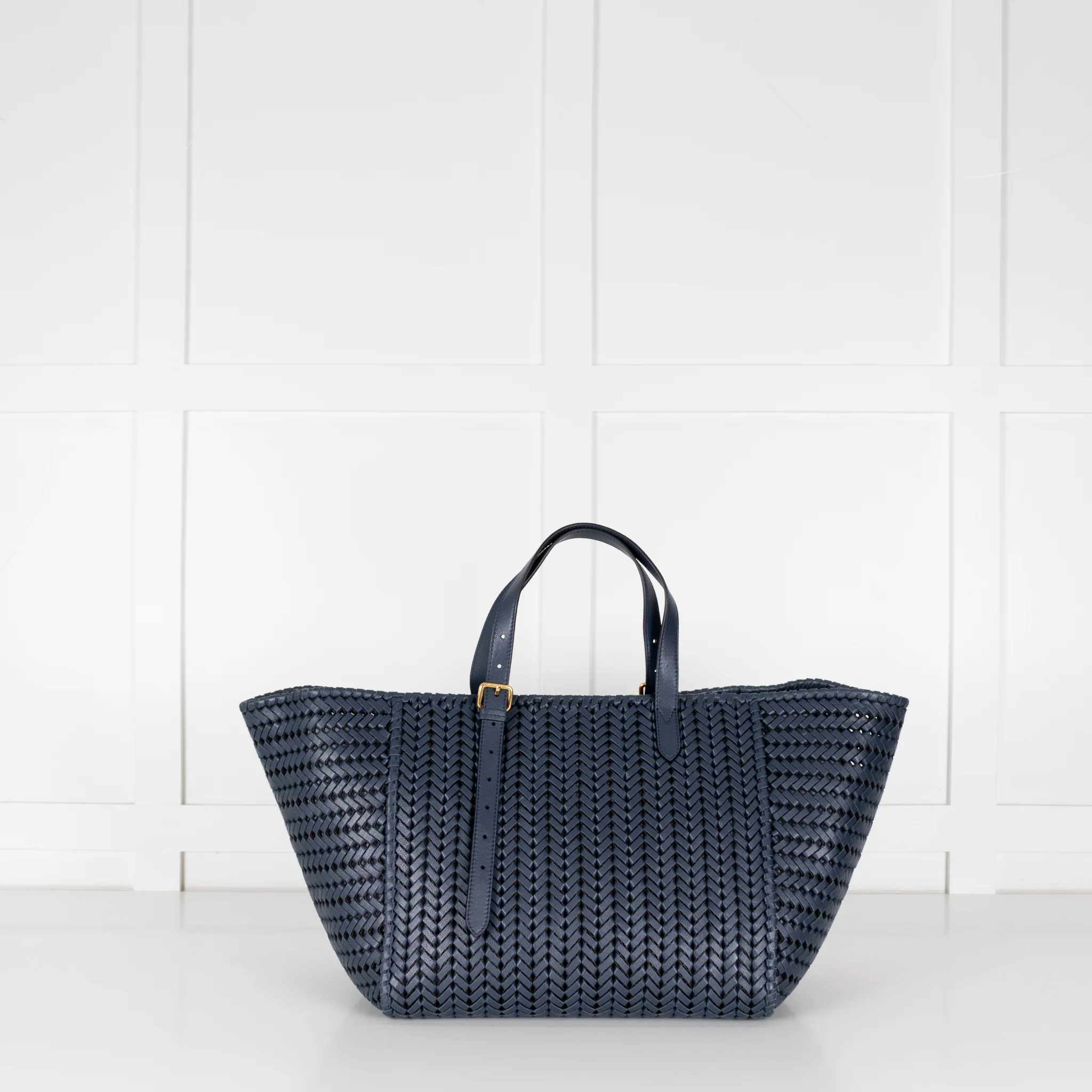 Anya Hindmarch Navy Neeson Large Leather Tote - Image 5