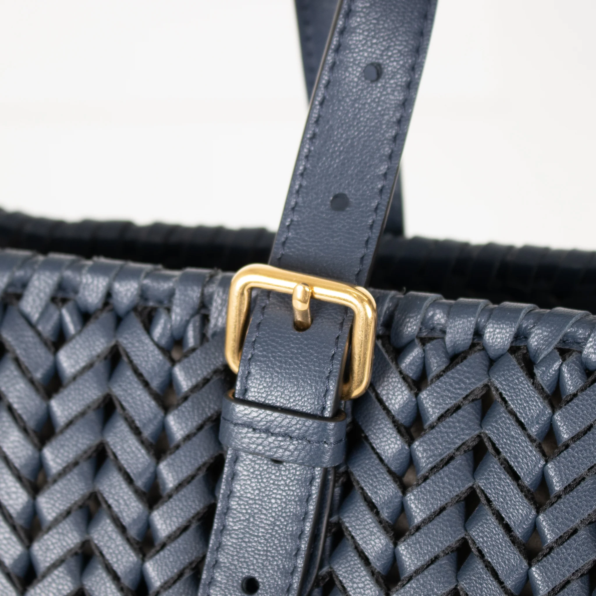 Anya Hindmarch Navy Neeson Large Leather Tote - Image 9