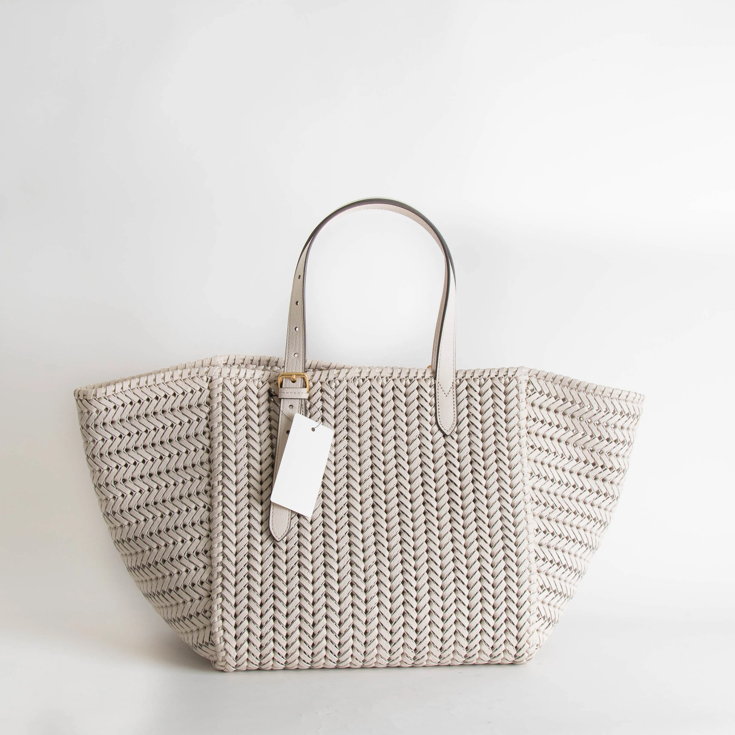 Anya Hindmarch Neeson Off White Square Tote - Image 3