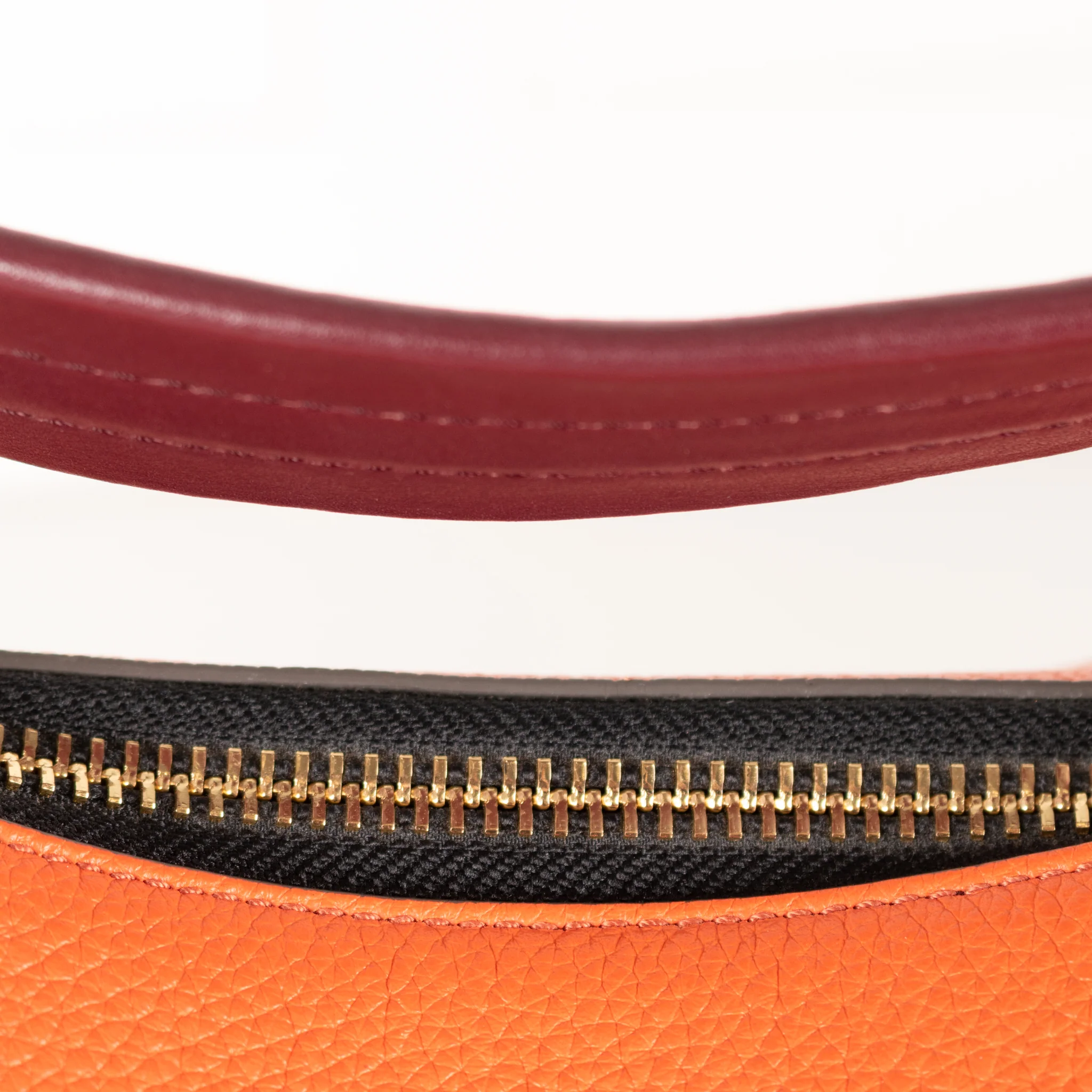 Anya Hindmarch Orange Shoulder Bag with Burgundy Strap - Image 9