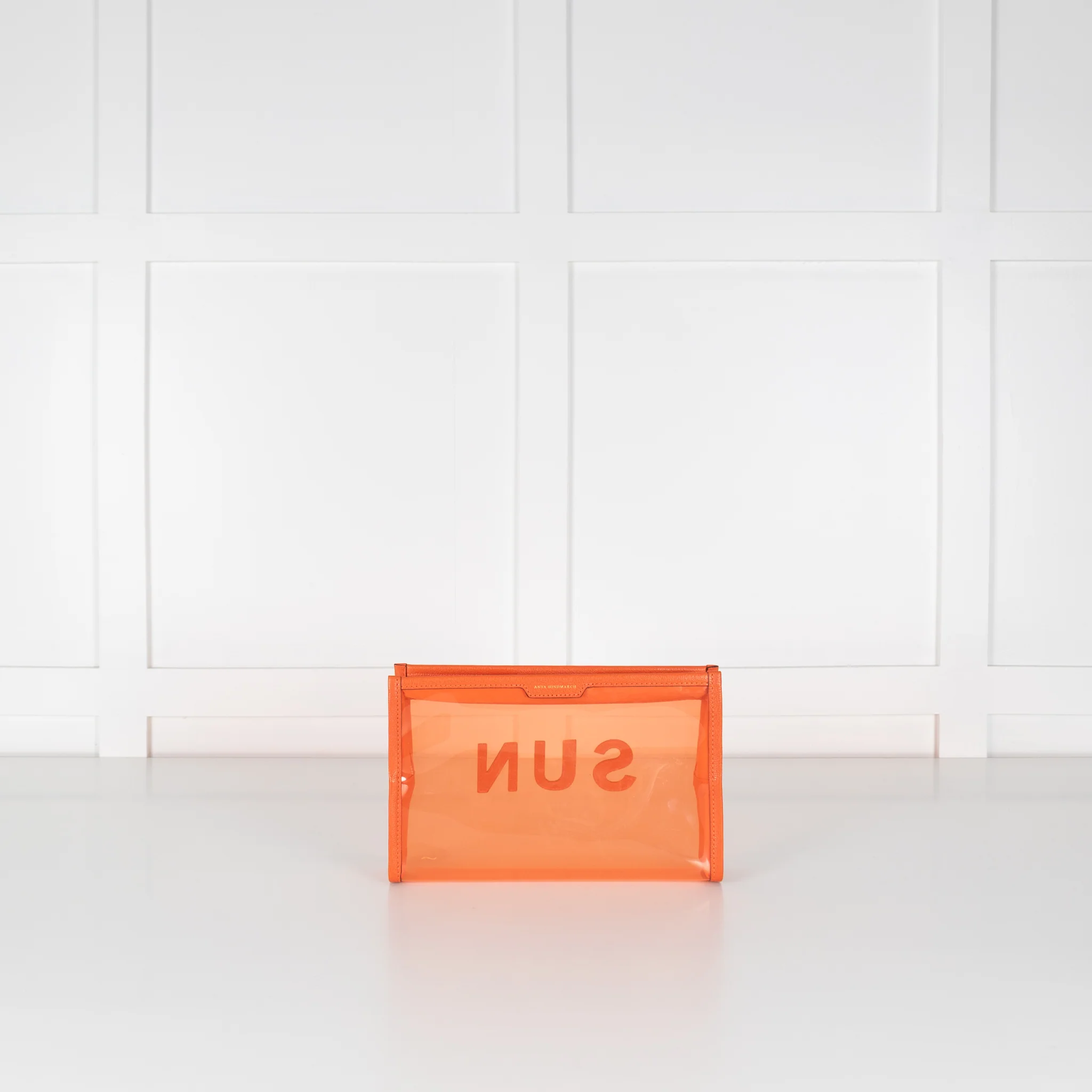 Anya Hindmarch Orange Sun Wash Bag - Image 6