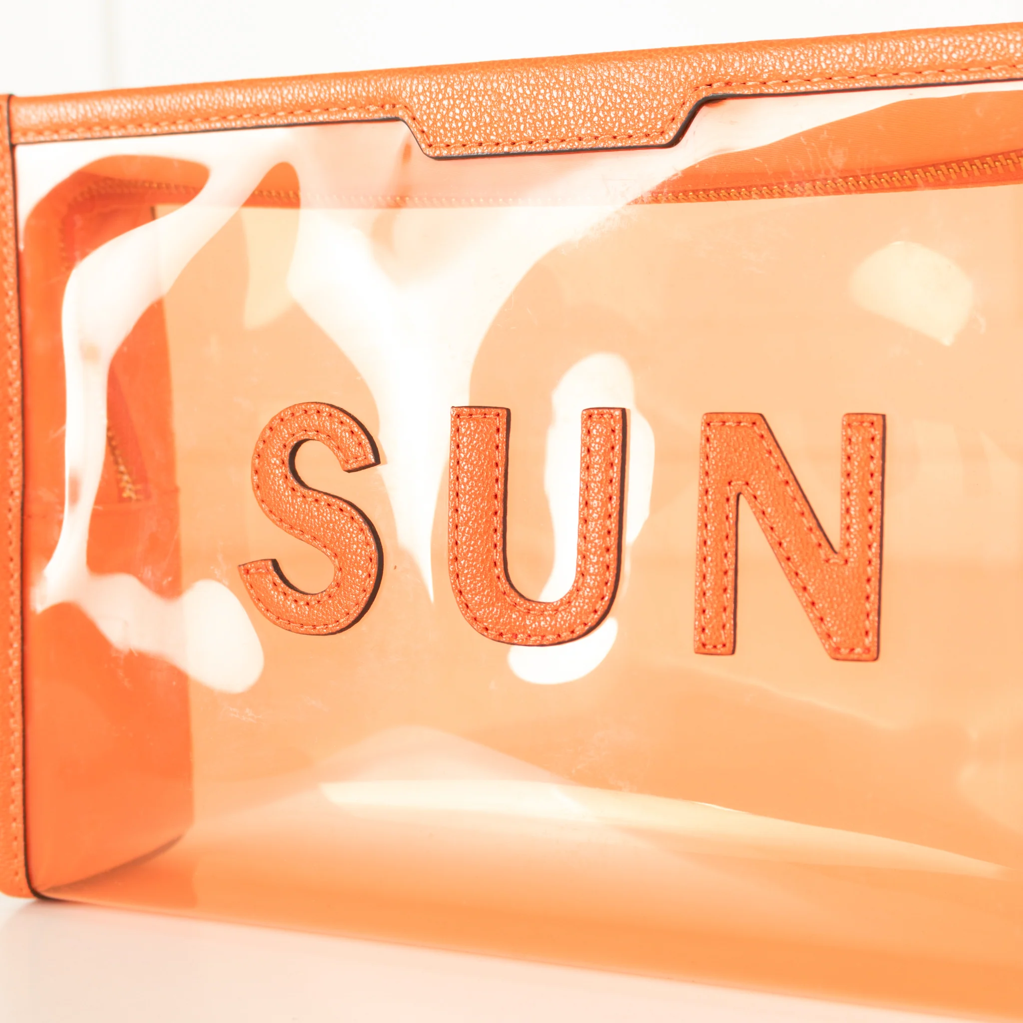 Anya Hindmarch Orange Sun Wash Bag - Image 8