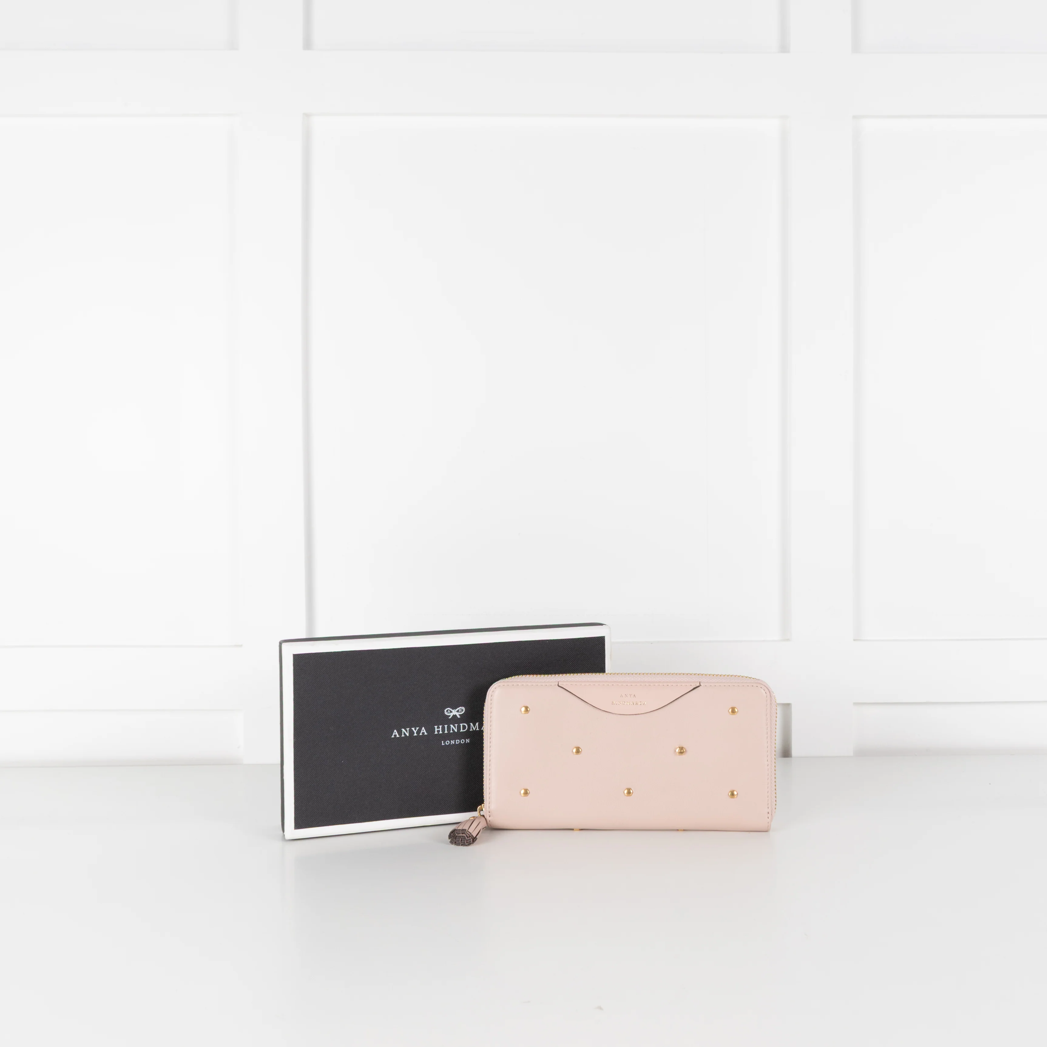 Anya Hindmarch Pink Wallet With Gold Studs - Image 2