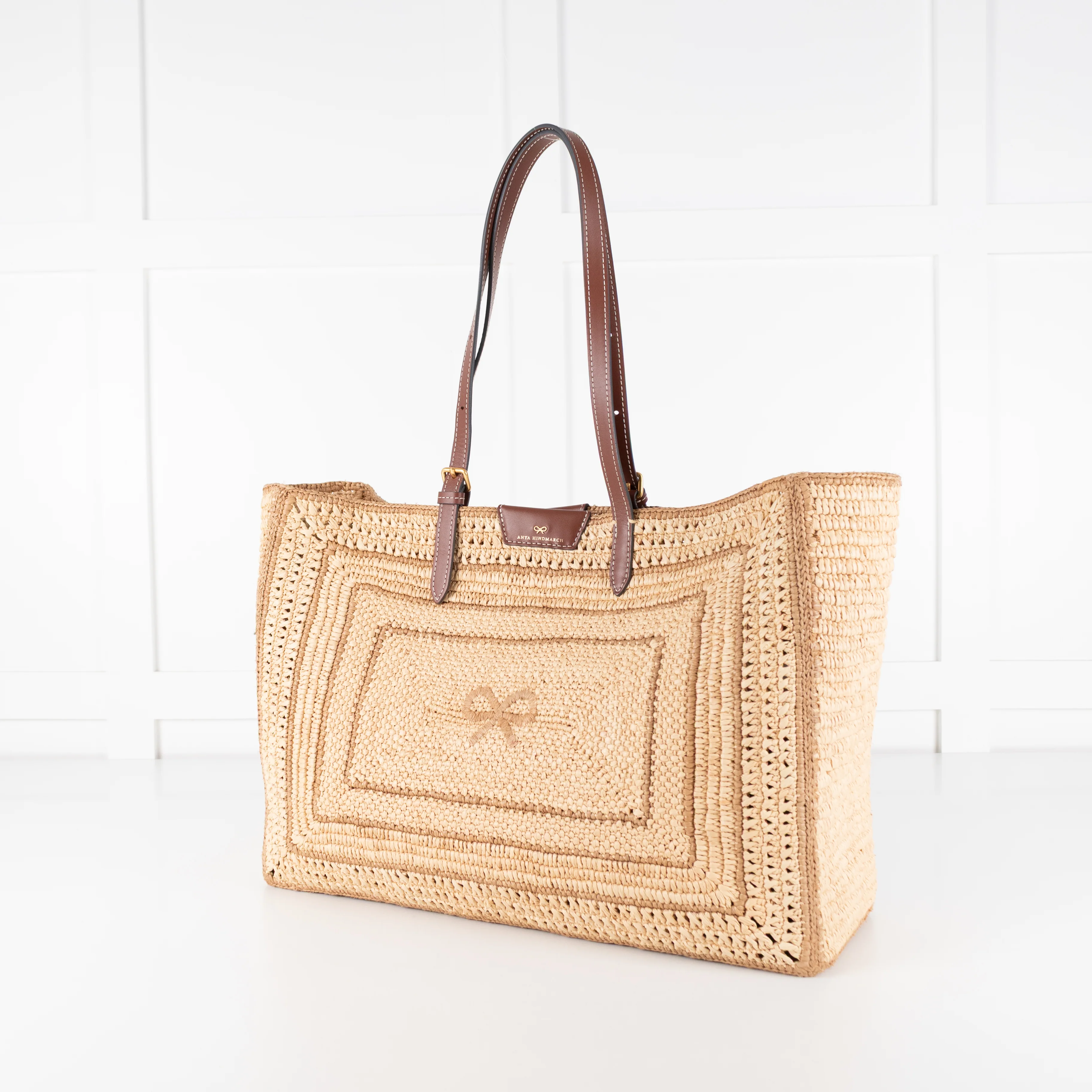 Anya Hindmarch Raffia Bow Tote - Image 10
