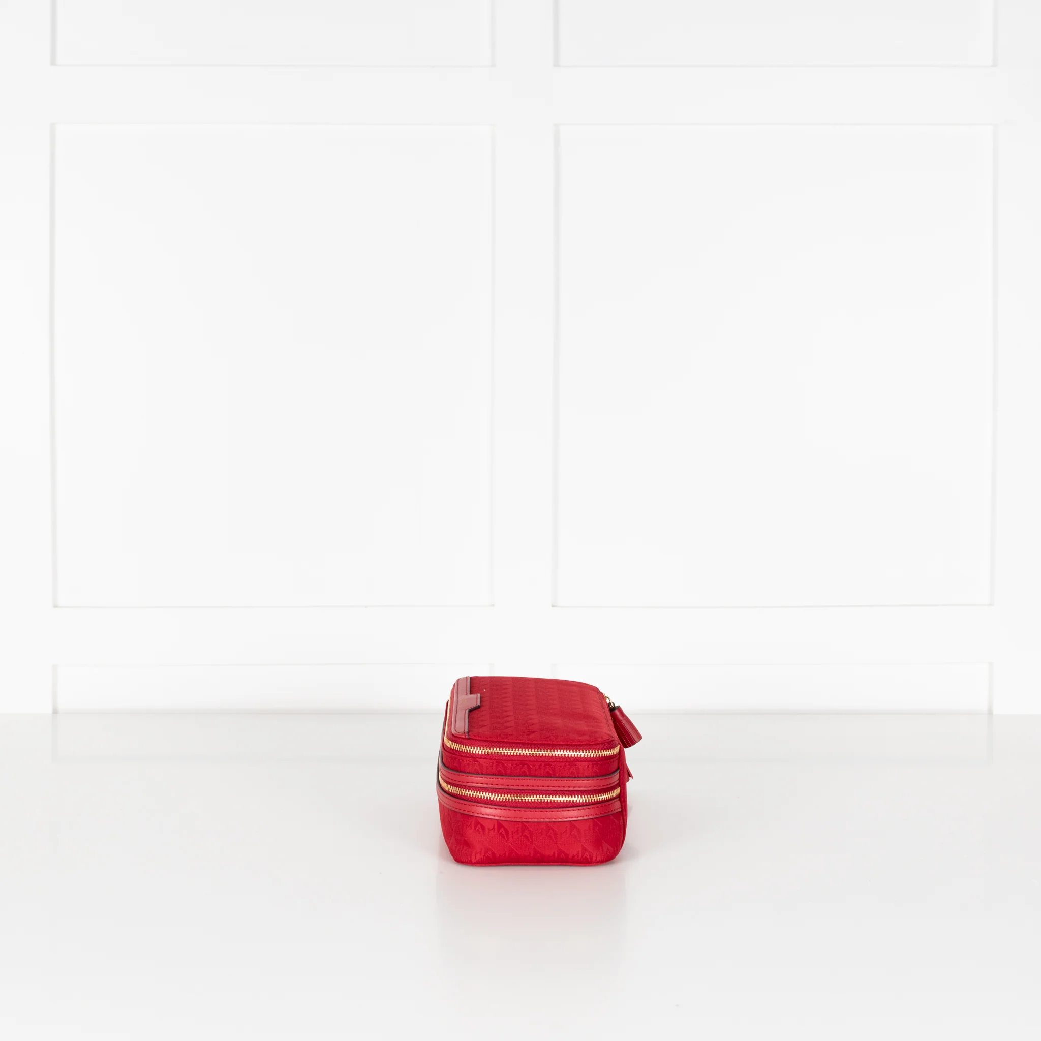 Anya Hindmarch Red Double Nylon Makeup Bag - Image 2