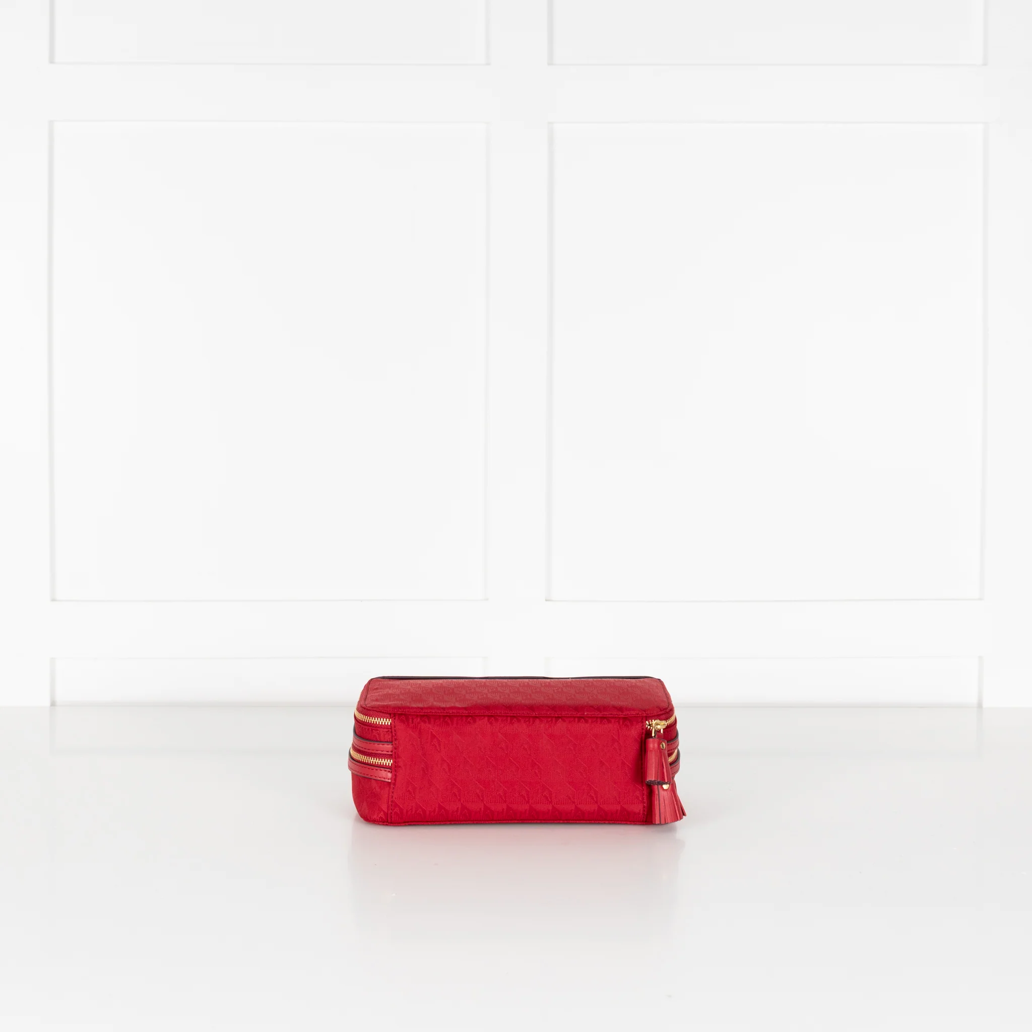 Anya Hindmarch Red Double Nylon Makeup Bag - Image 3