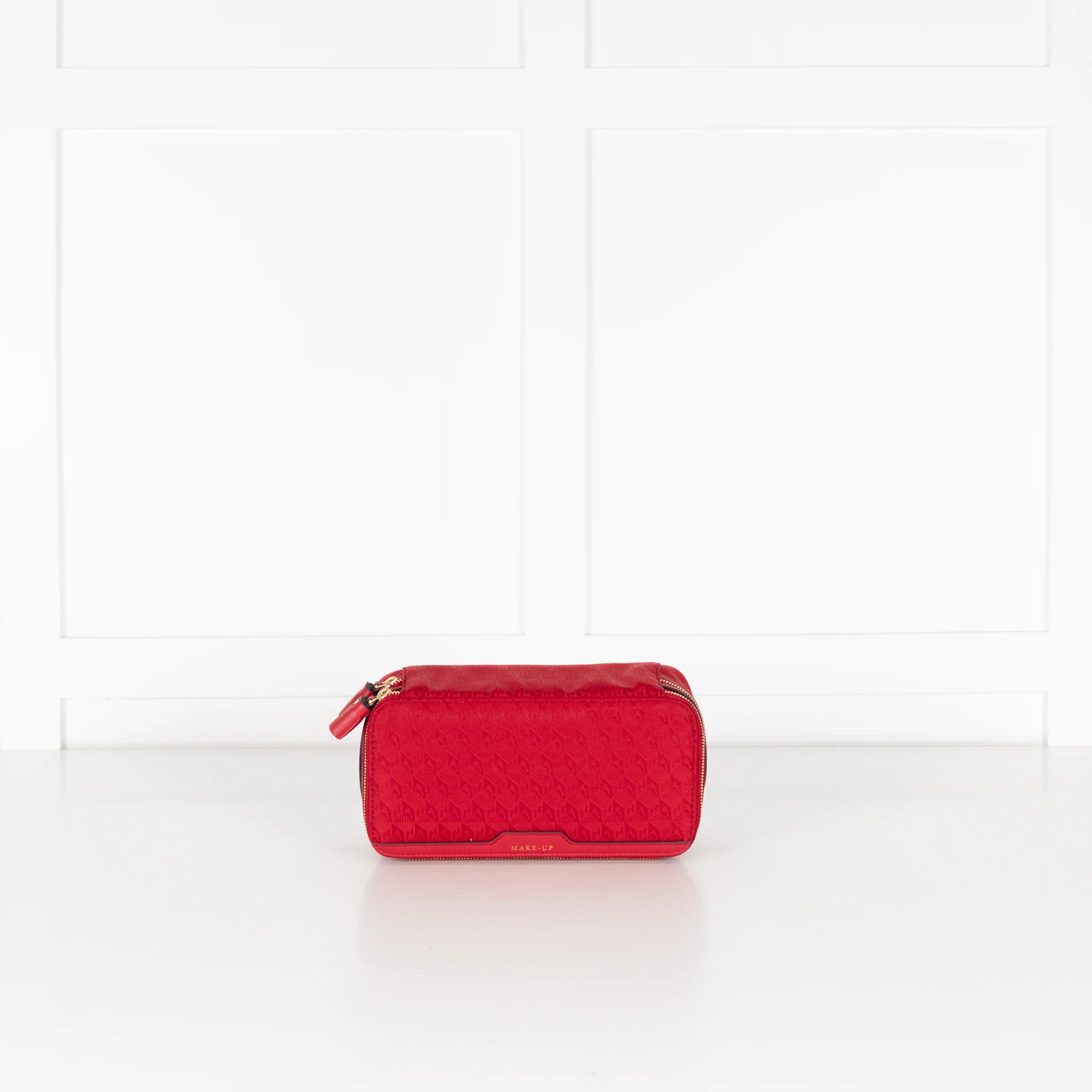 Anya Hindmarch Red Double Nylon Makeup Bag - Image 6