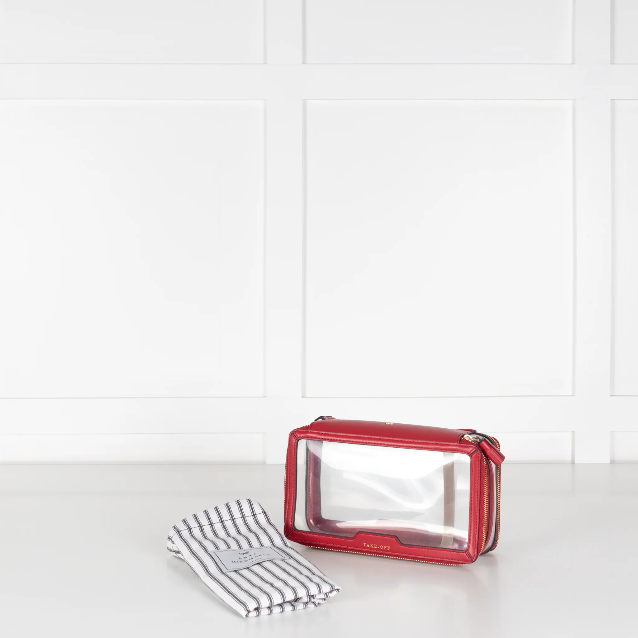 Anya Hindmarch Red Touch Down Makeup Bag - Image 2
