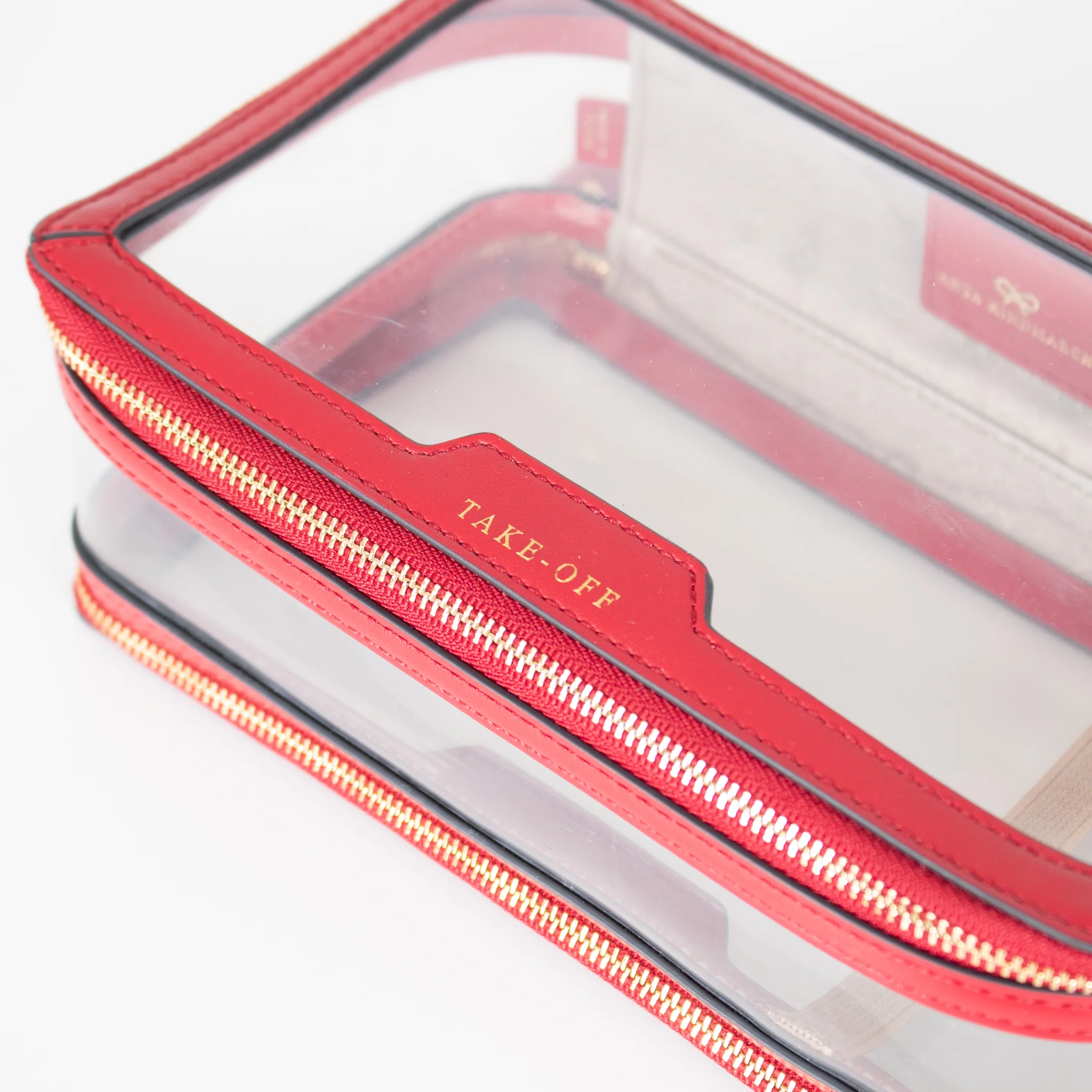 Anya Hindmarch Red Touch Down Makeup Bag - Image 8