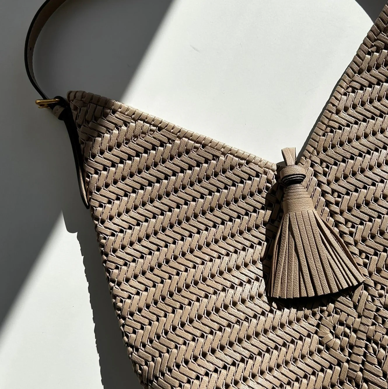 Anya Hindmarch Tassel Hobo Nude Bag - Image 8