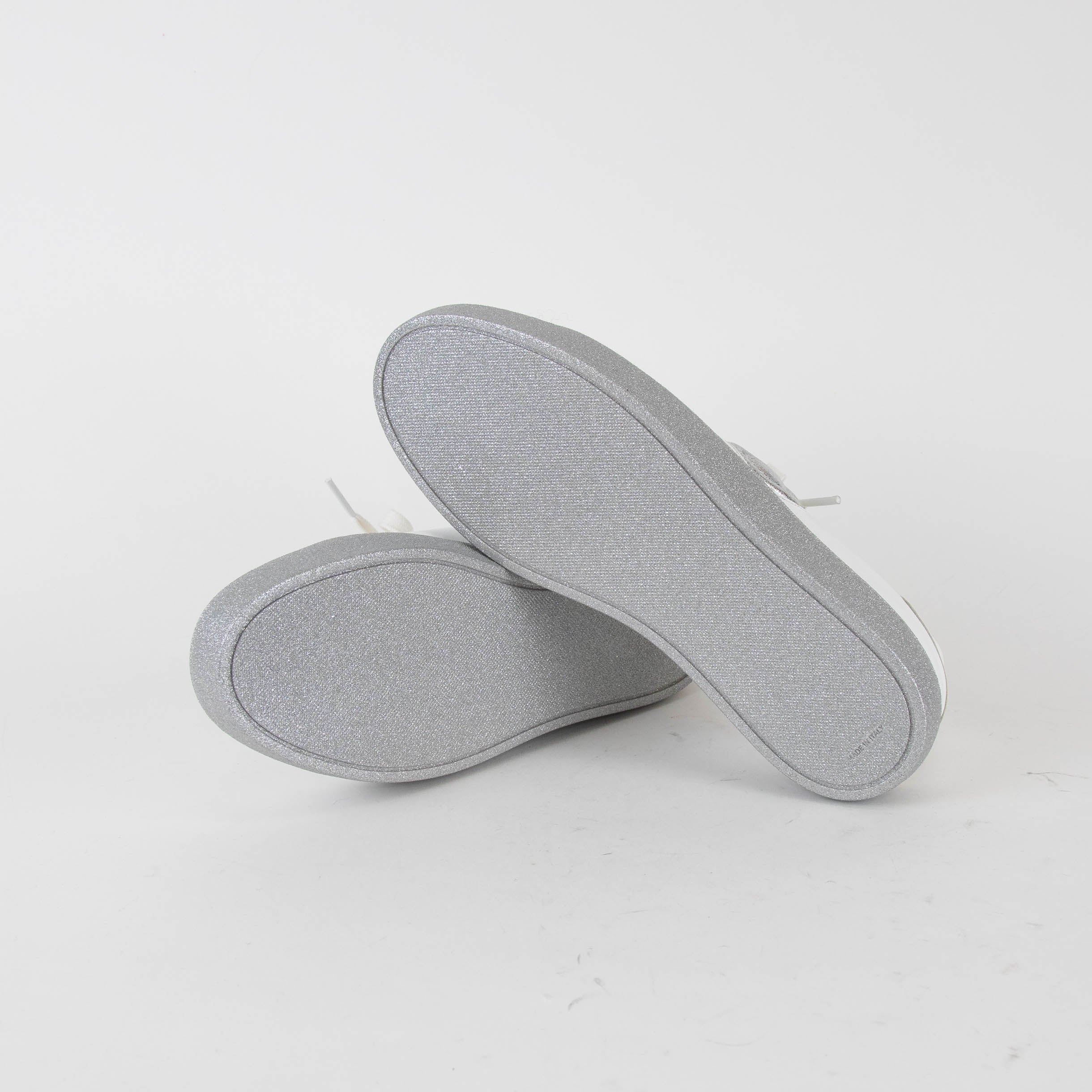 Anya Hindmarch White Trainers with Glitter Soles and Winky Face Motif - Image 6