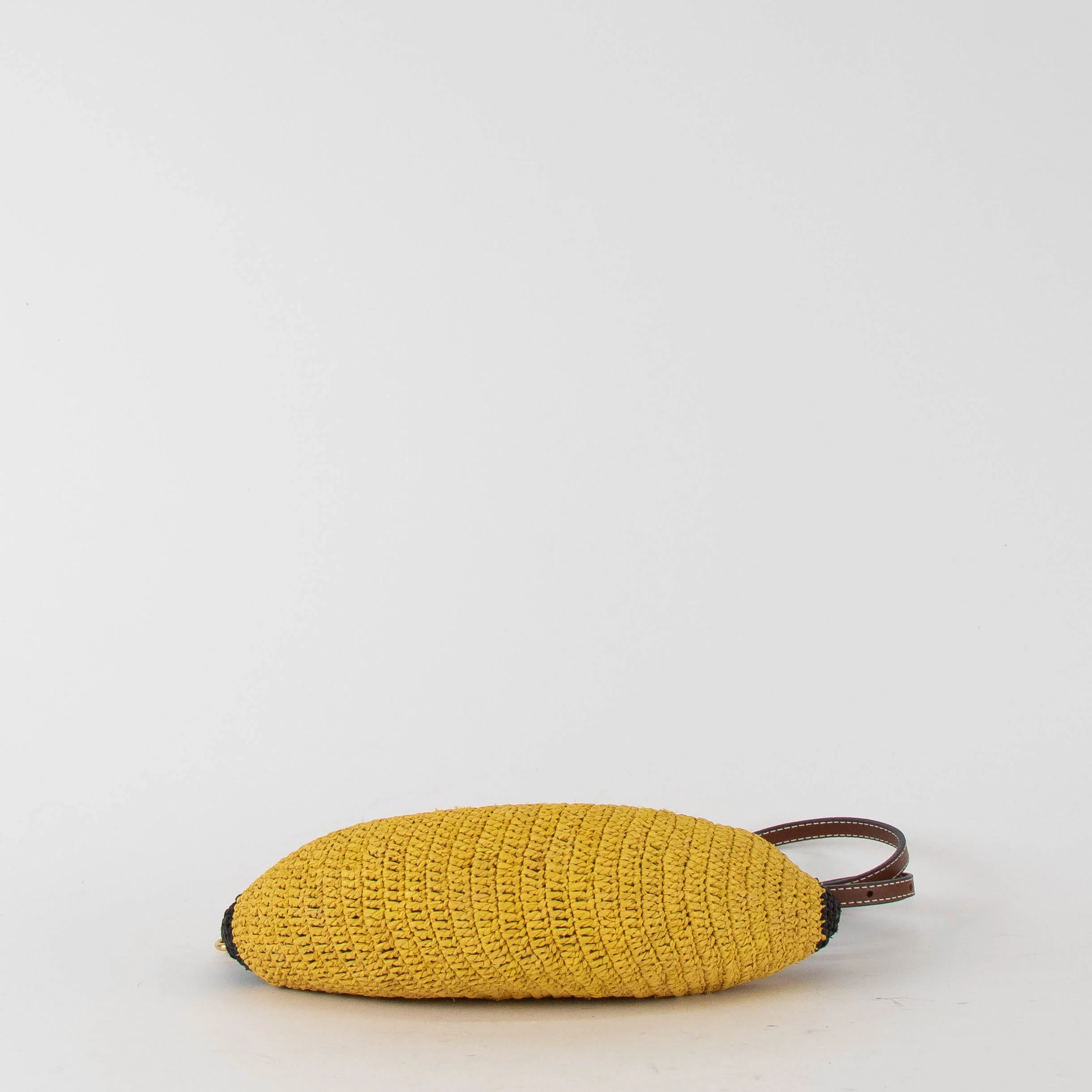Anya Hindmarch Yellow Banana Raffia Crossbody Bag - Image 5