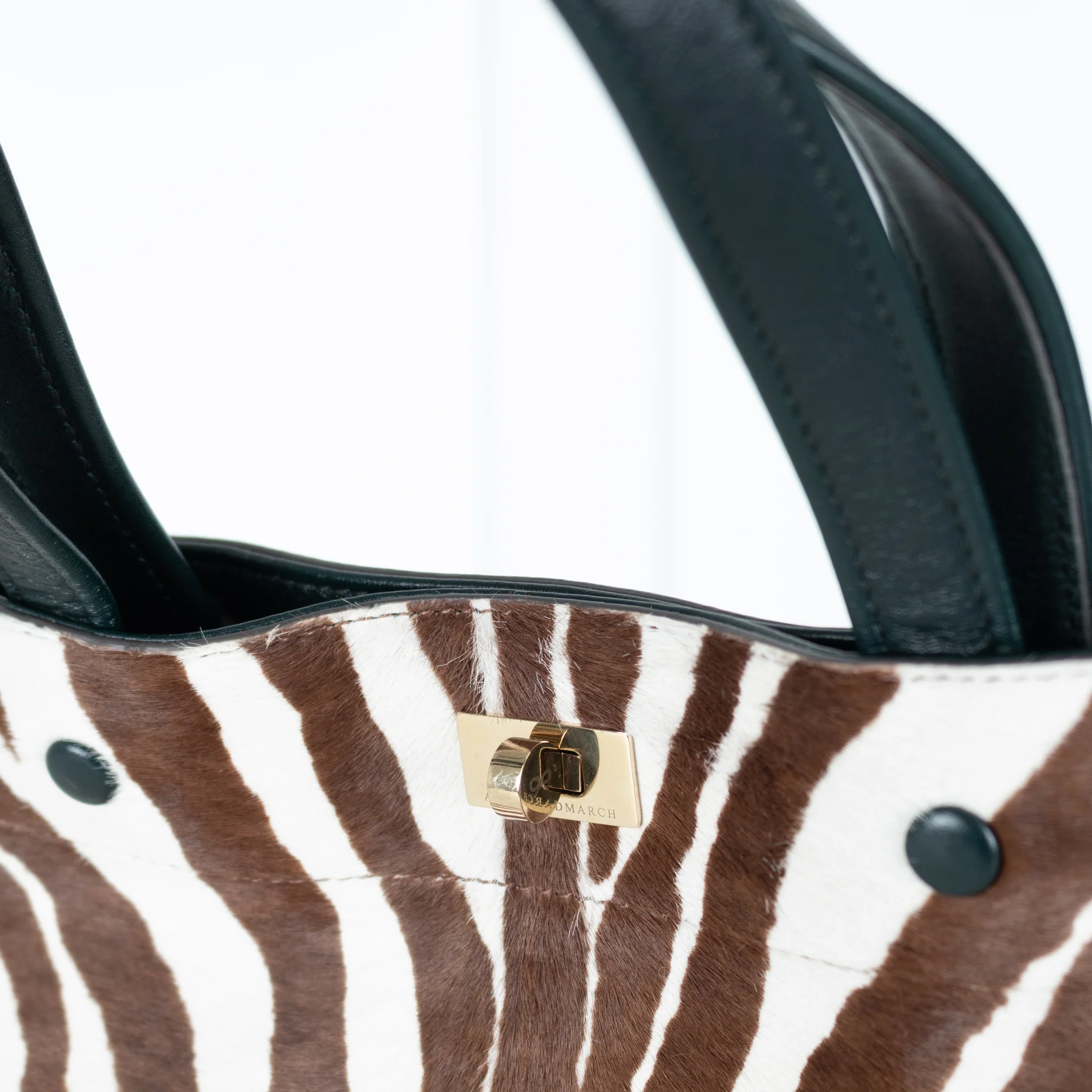 Anya Hindmarch Zebra Print Calf Leather mortimer Large Tote - Image 7