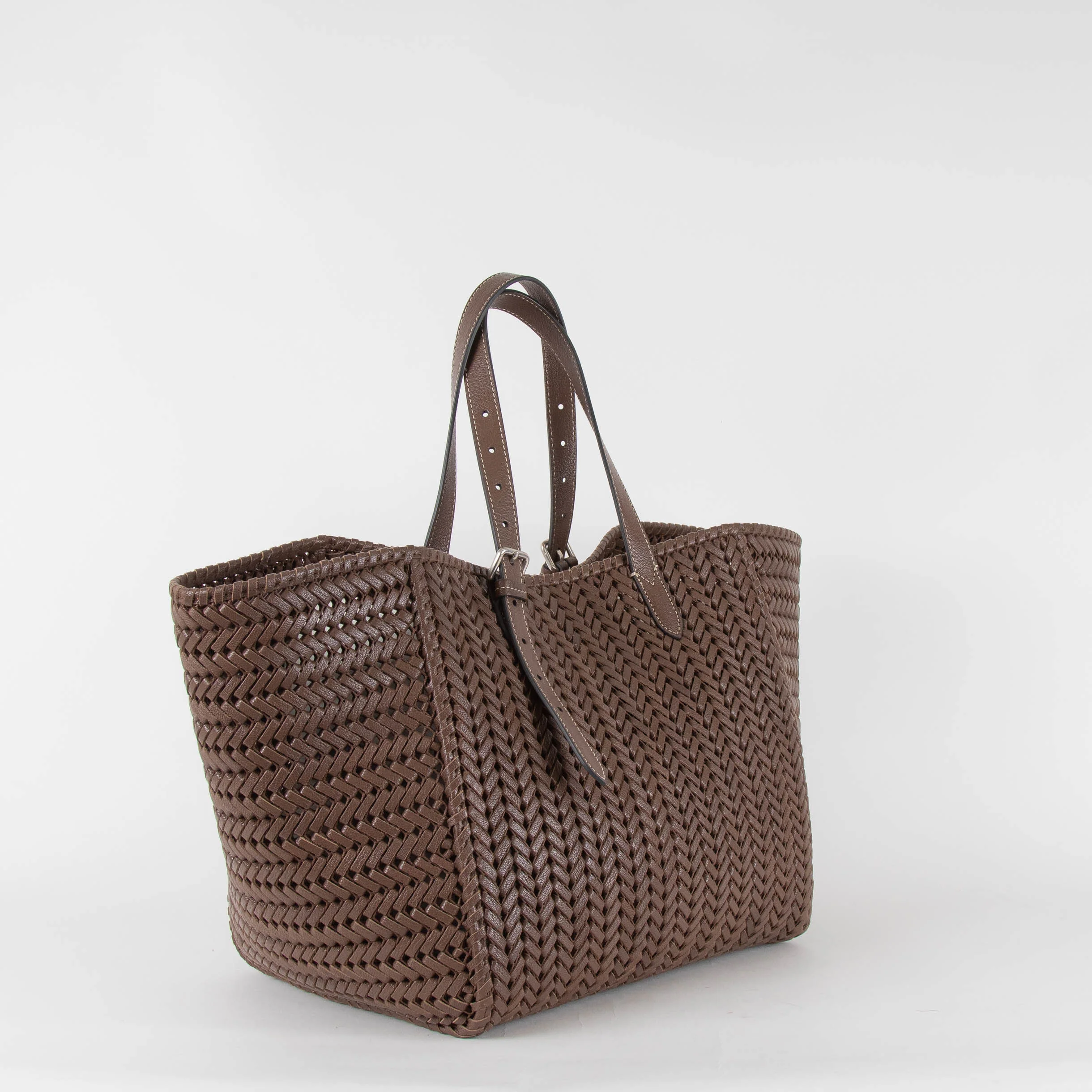Anya Hinmarch Neeson Brown Leather Tote Bag - Image 2
