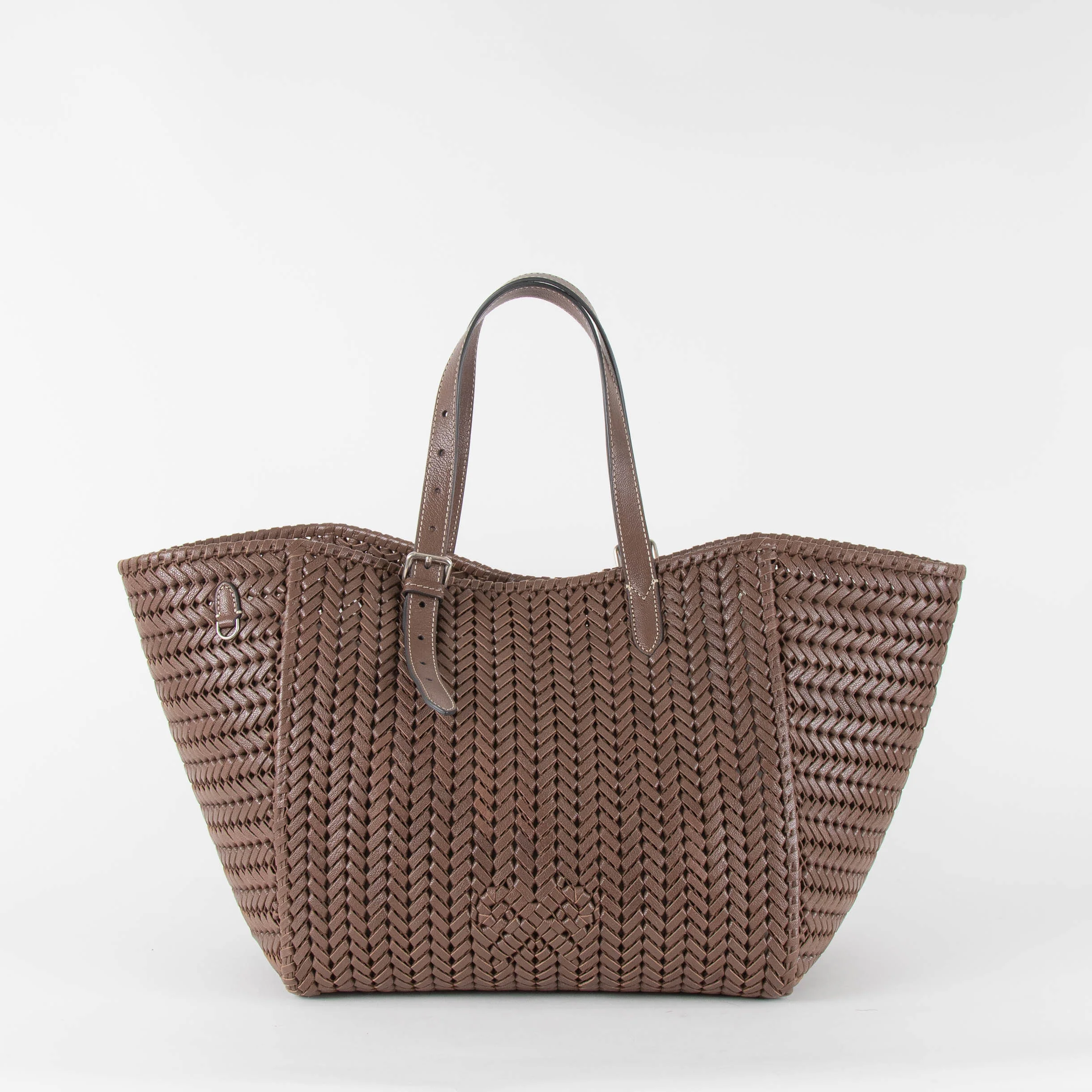 Anya Hinmarch Neeson Brown Leather Tote Bag - Image 4
