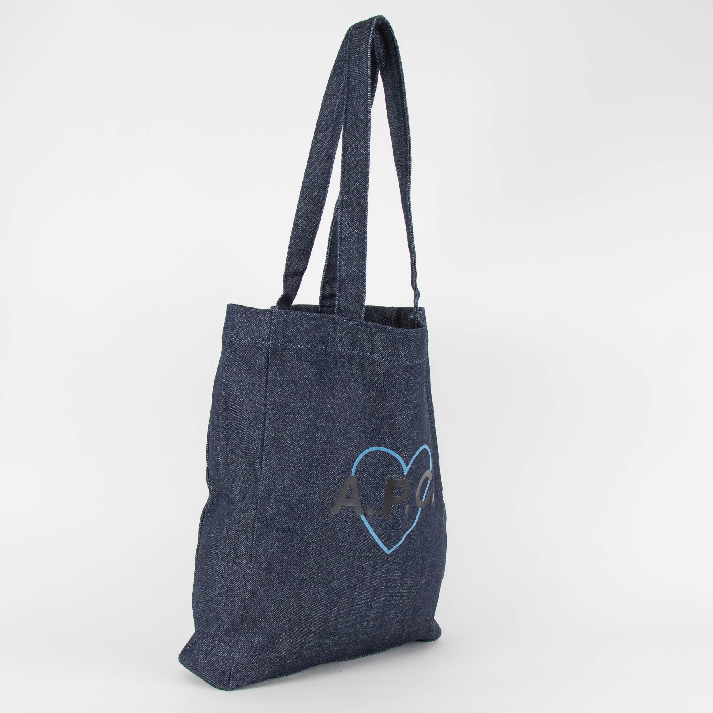 A.P.C Blue Denim St Valentin Fabric Tote Bag - Image 2