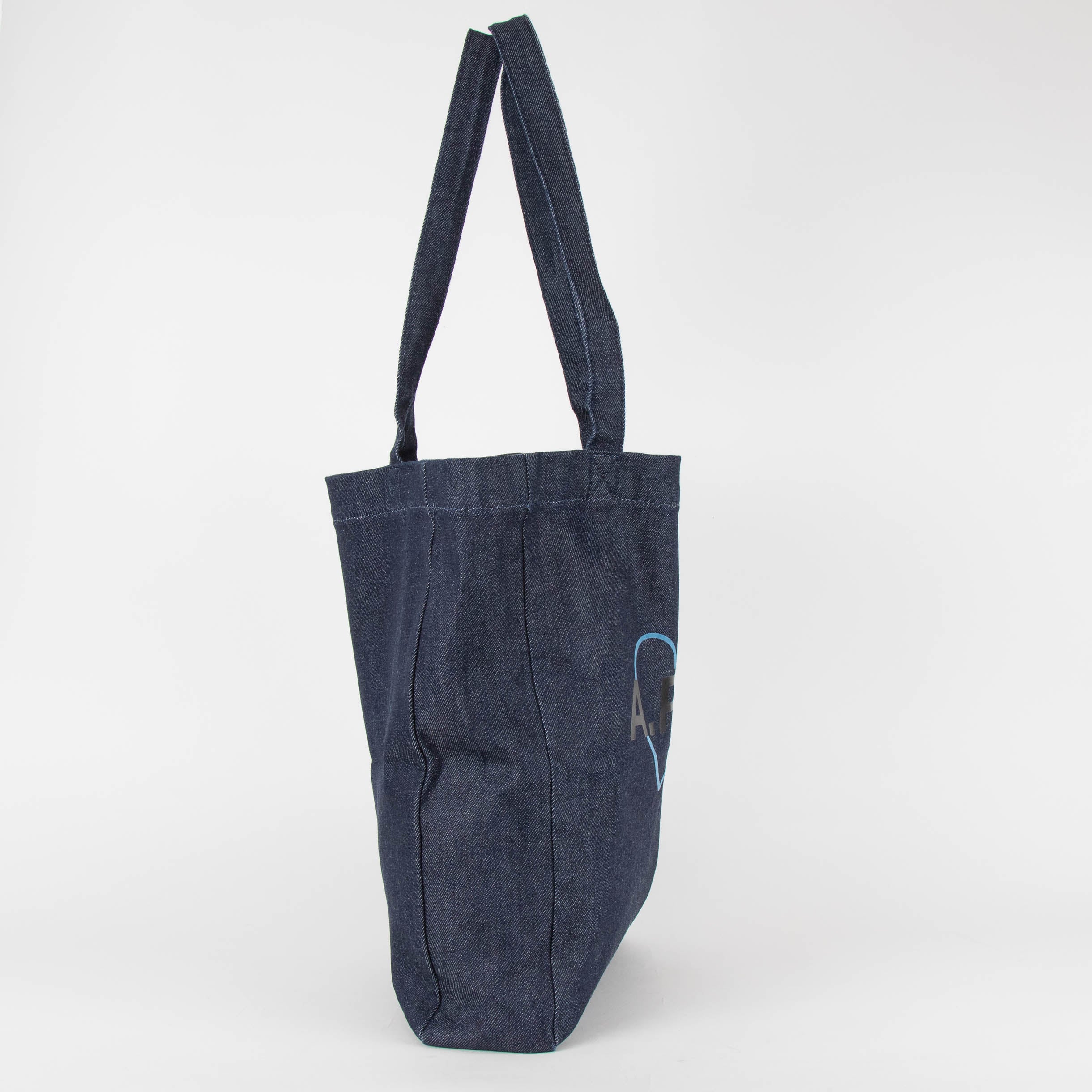 A.P.C Blue Denim St Valentin Fabric Tote Bag - Image 3