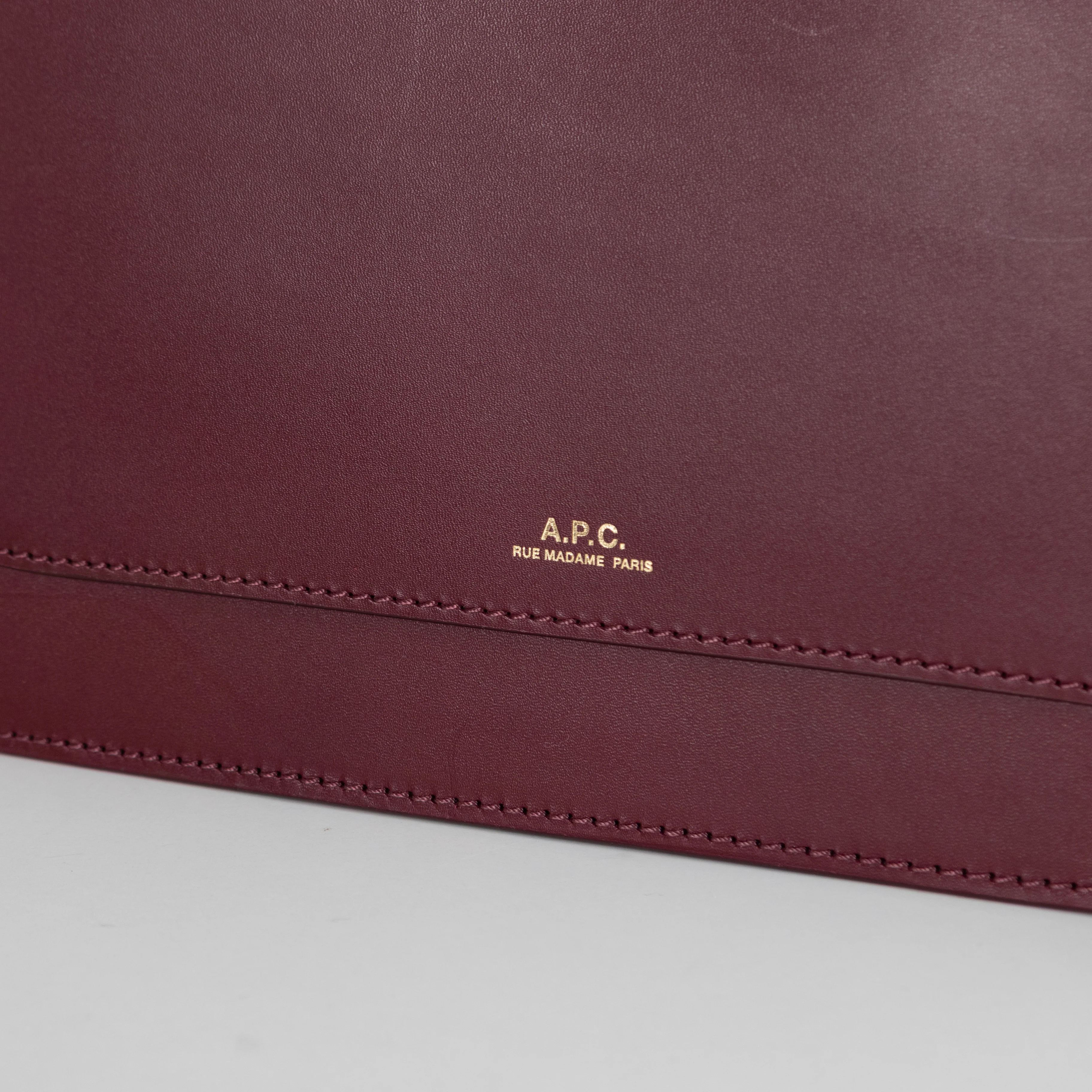 A.P.C Burgundy Albane Leather Shoulder Bag - Image 11